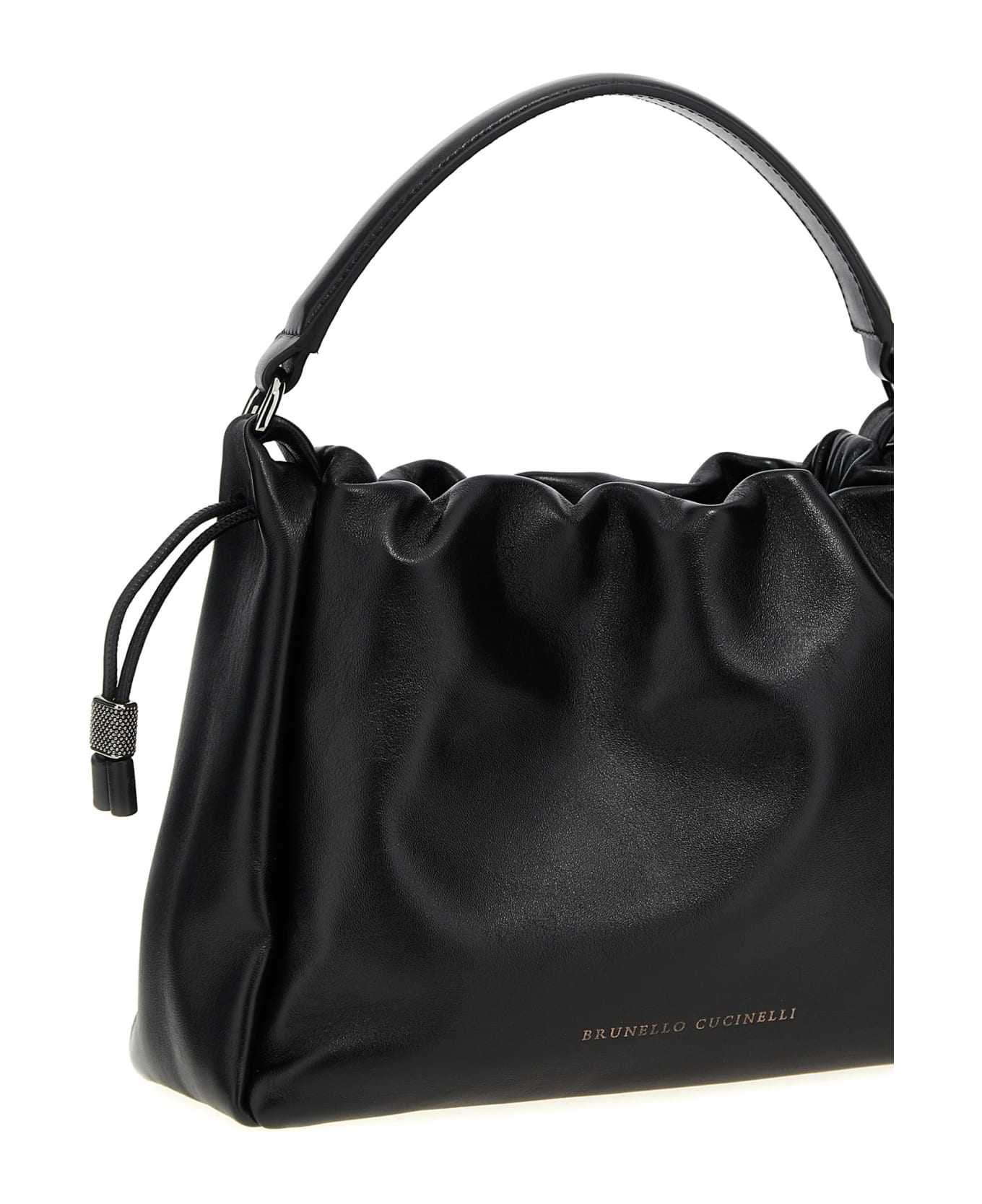 Brunello Cucinelli 'monile' Leather Handbag - Black  