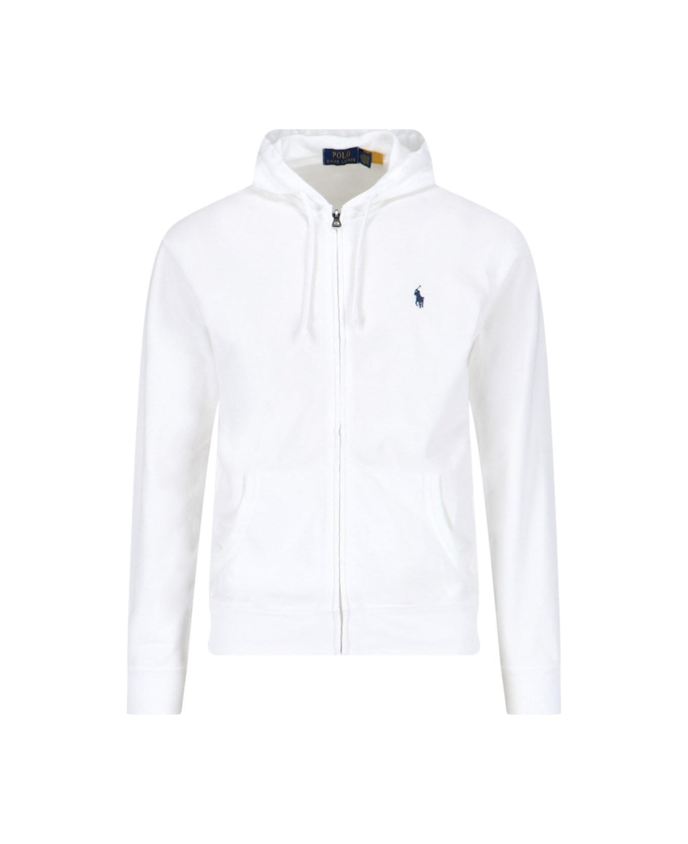 Ralph Lauren Zipped Sweatshirt - white フリース
