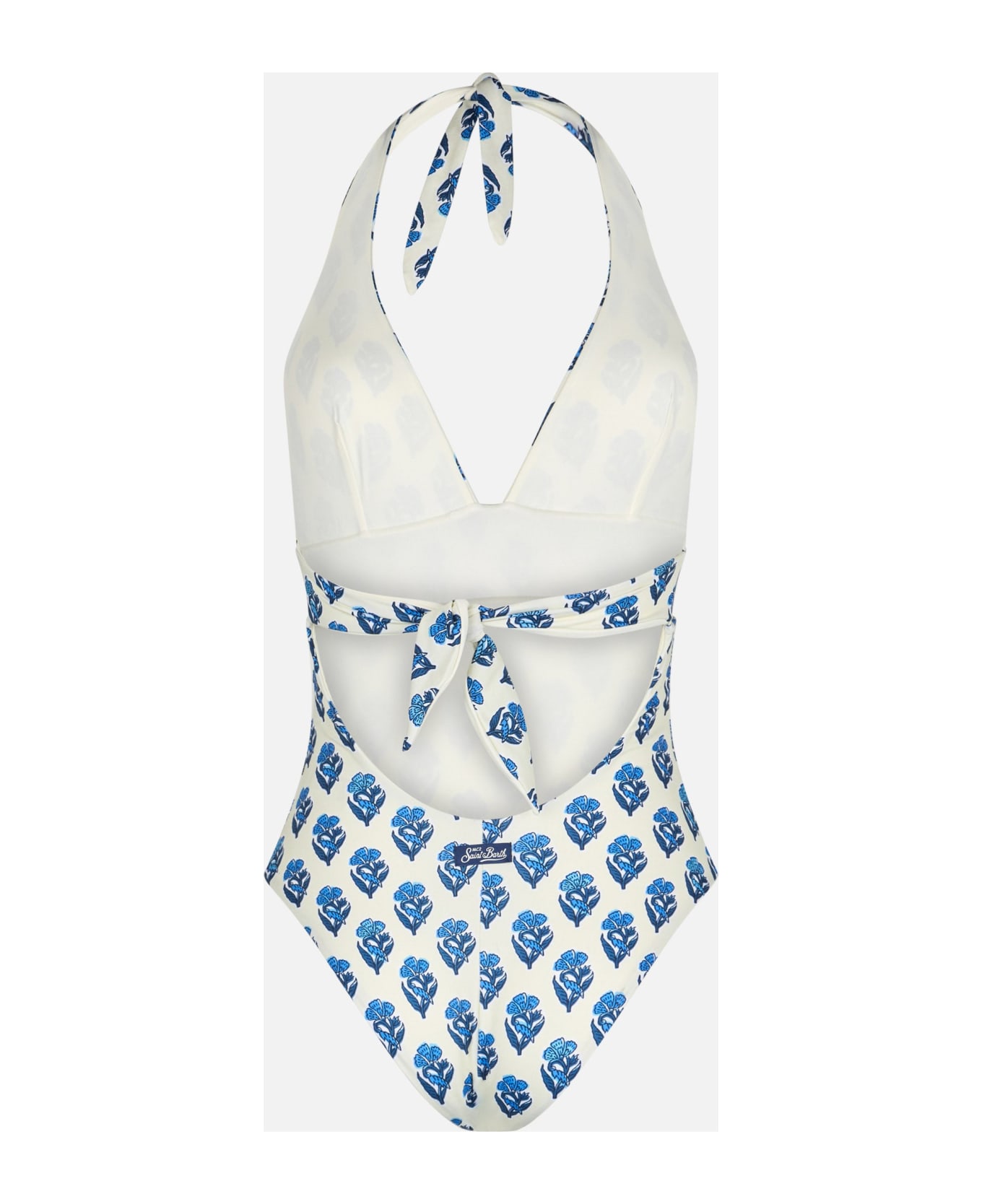 MC2 Saint Barth Woman One-piece Flower Marylin Swimsuit - WHITE