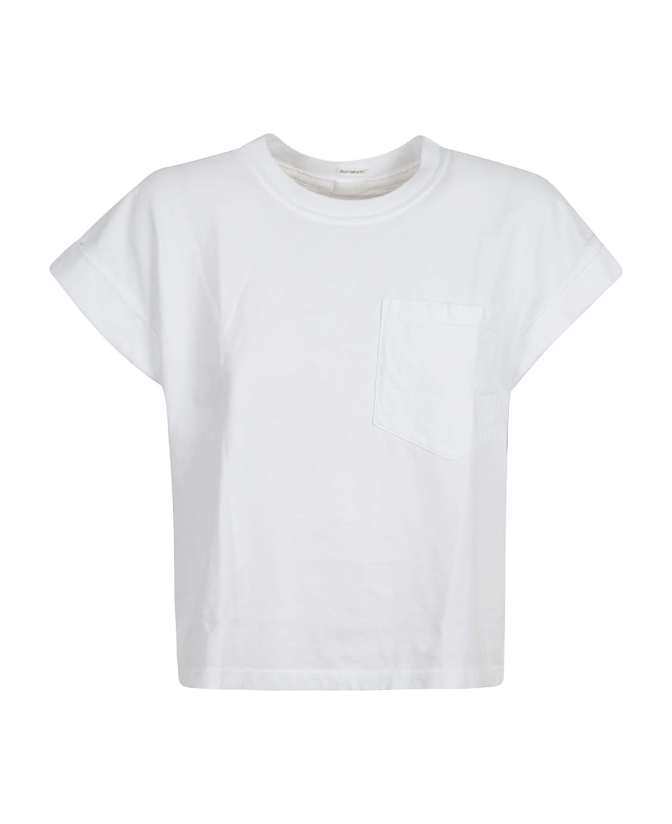 Mother The Keep On Rolling Pocket T-shirt - Bright White Tシャツ