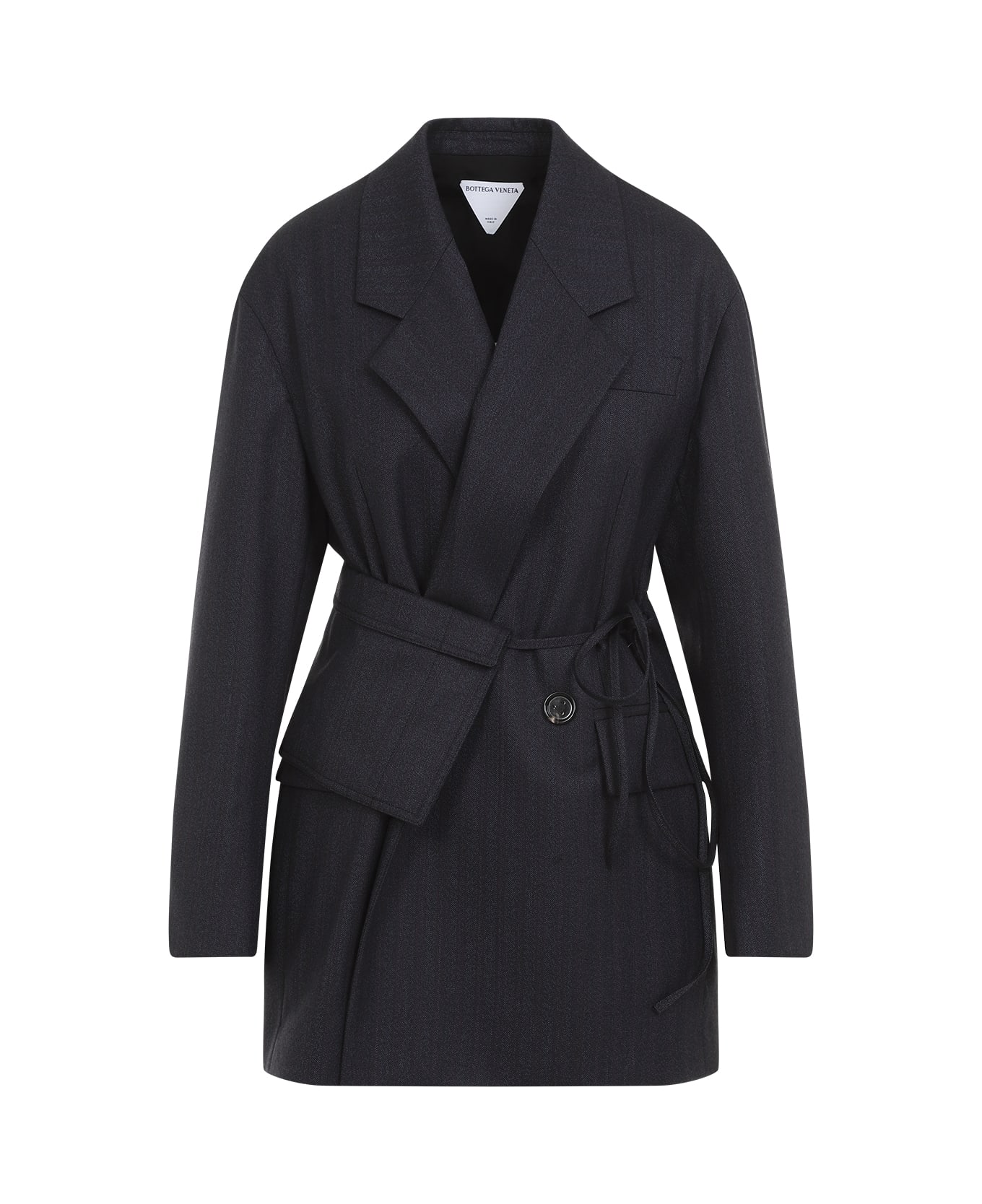 Bottega Veneta Stripe Wool Jacket - Blue