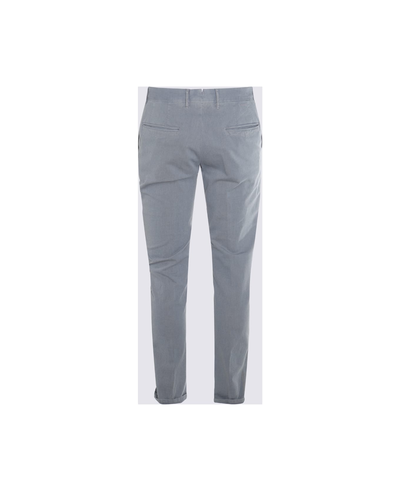 Incotex Grey Cotton Pants - Blue