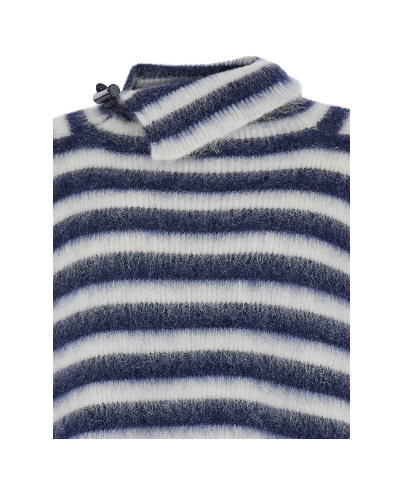 JACQUEMUS Le pull Marin M ネイビー＆ホワイト Jacquemus 'marina's Mohair Sweater In White | ModeSens