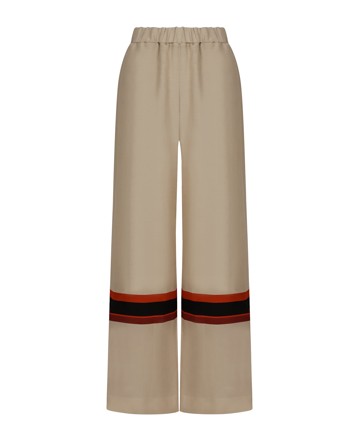 Raquel Diniz Linen And Silk Trousers - Ecru
