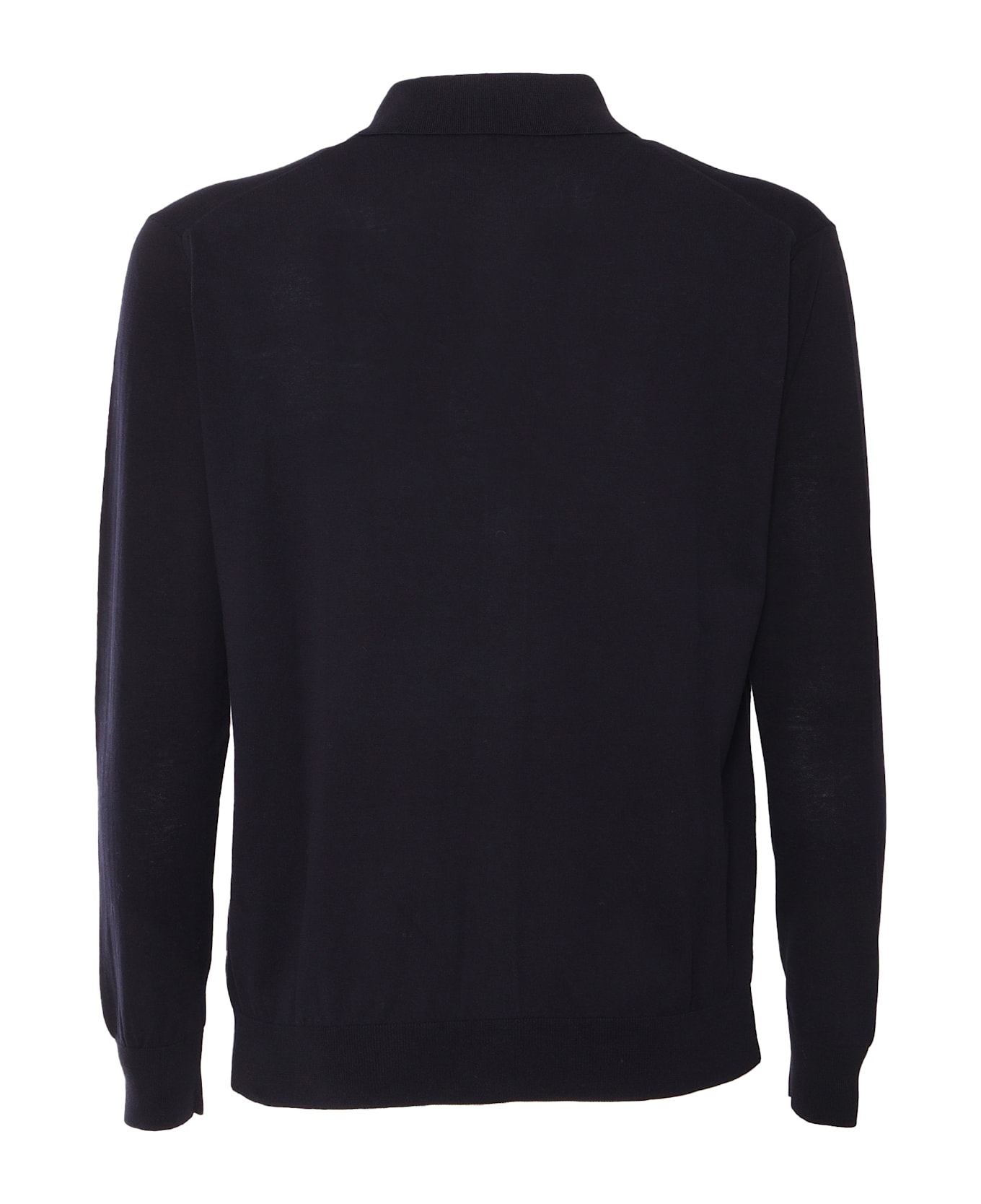 Settefili Cashmere Shirt Collar Cardigan High Gauge Ice Cotton - BLUE