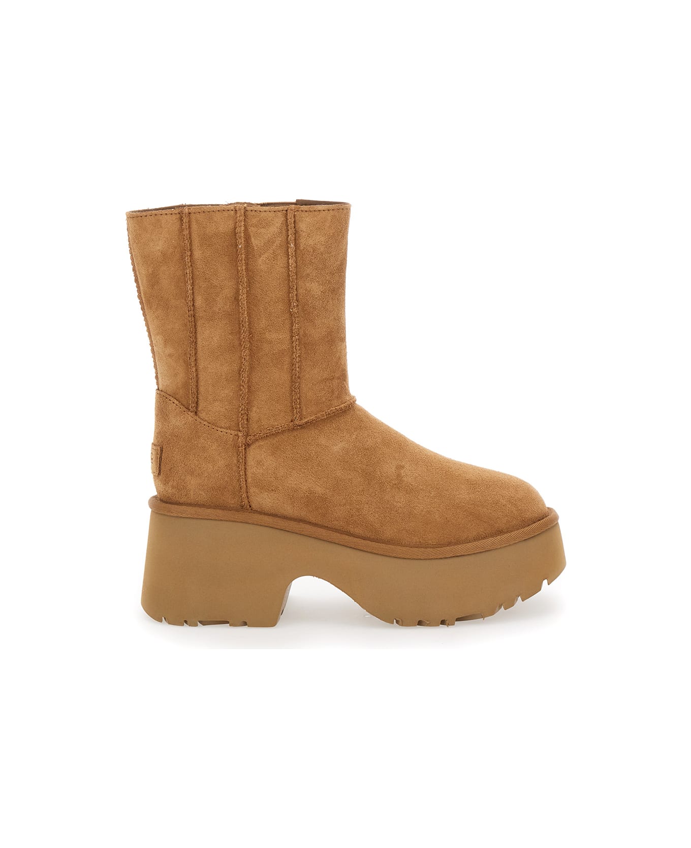 UGG Brown 
twin Seam New Heights
 Boots In Suede Woman - Beige