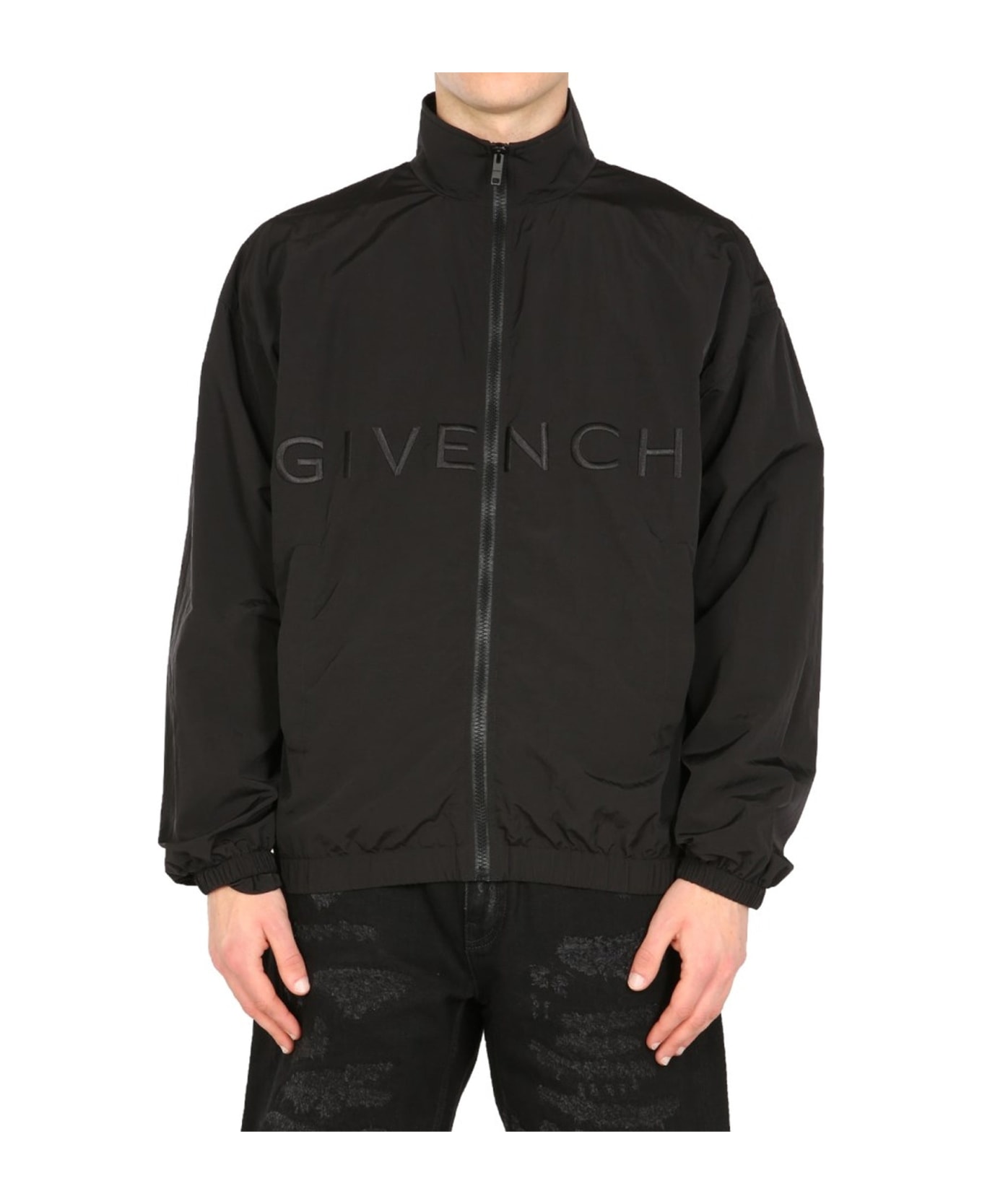 Givenchy Logo Windbreaker Jacket - Black ジャケット