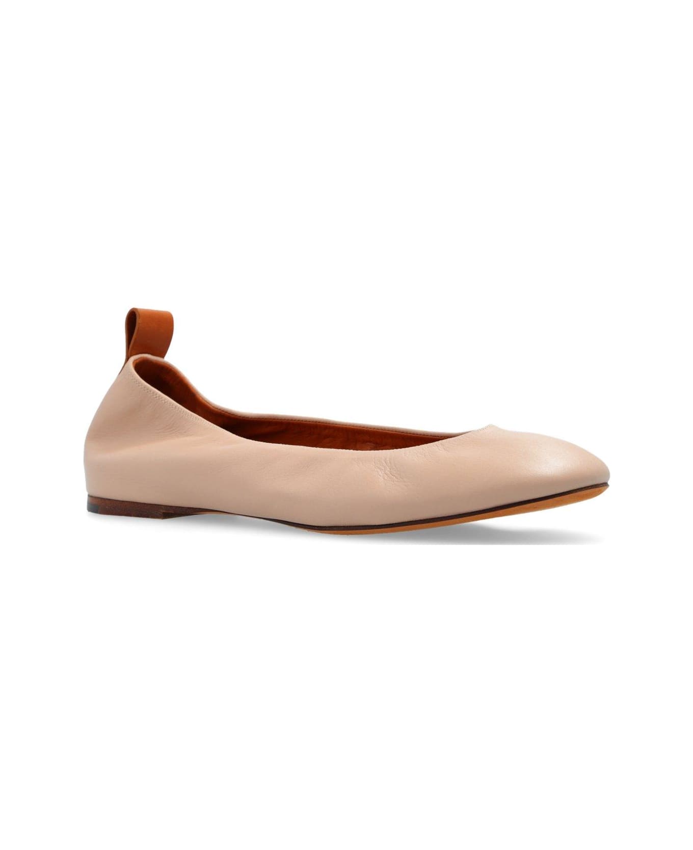 Lanvin Ruch Detailed Slip-on Ballerina Shoes - Dark Beige