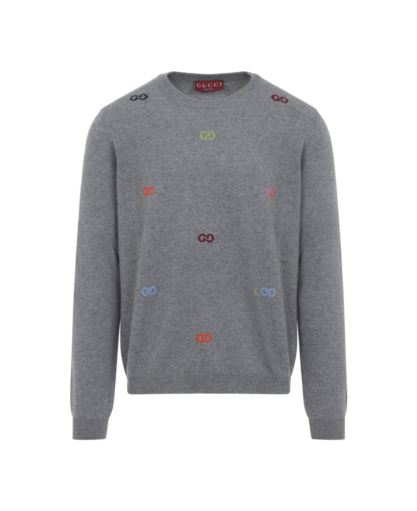 Gucci Long Sleeves Crewneck Sweater - Cool Iron
