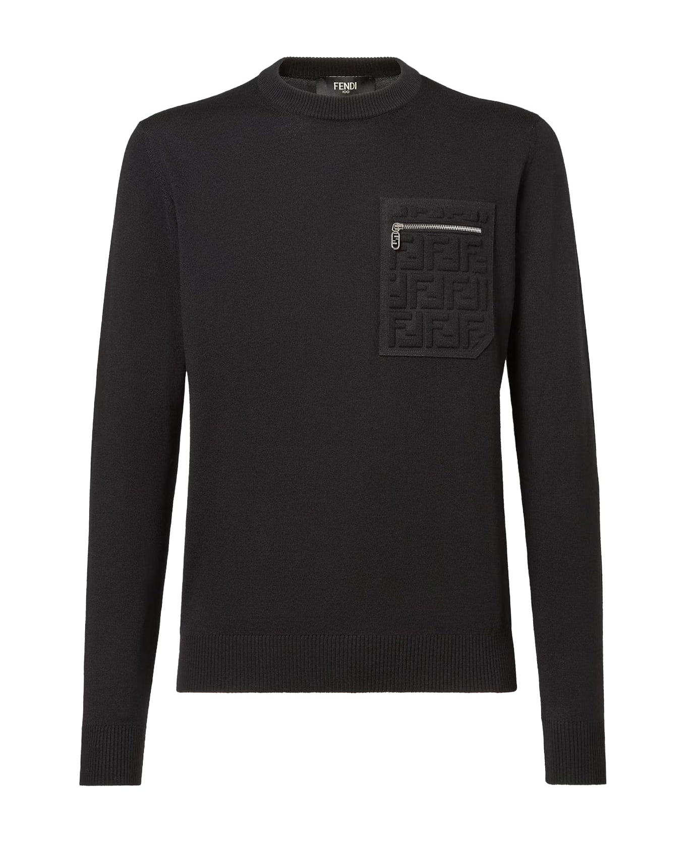 Fendi Virgin Wool Sweater - Black