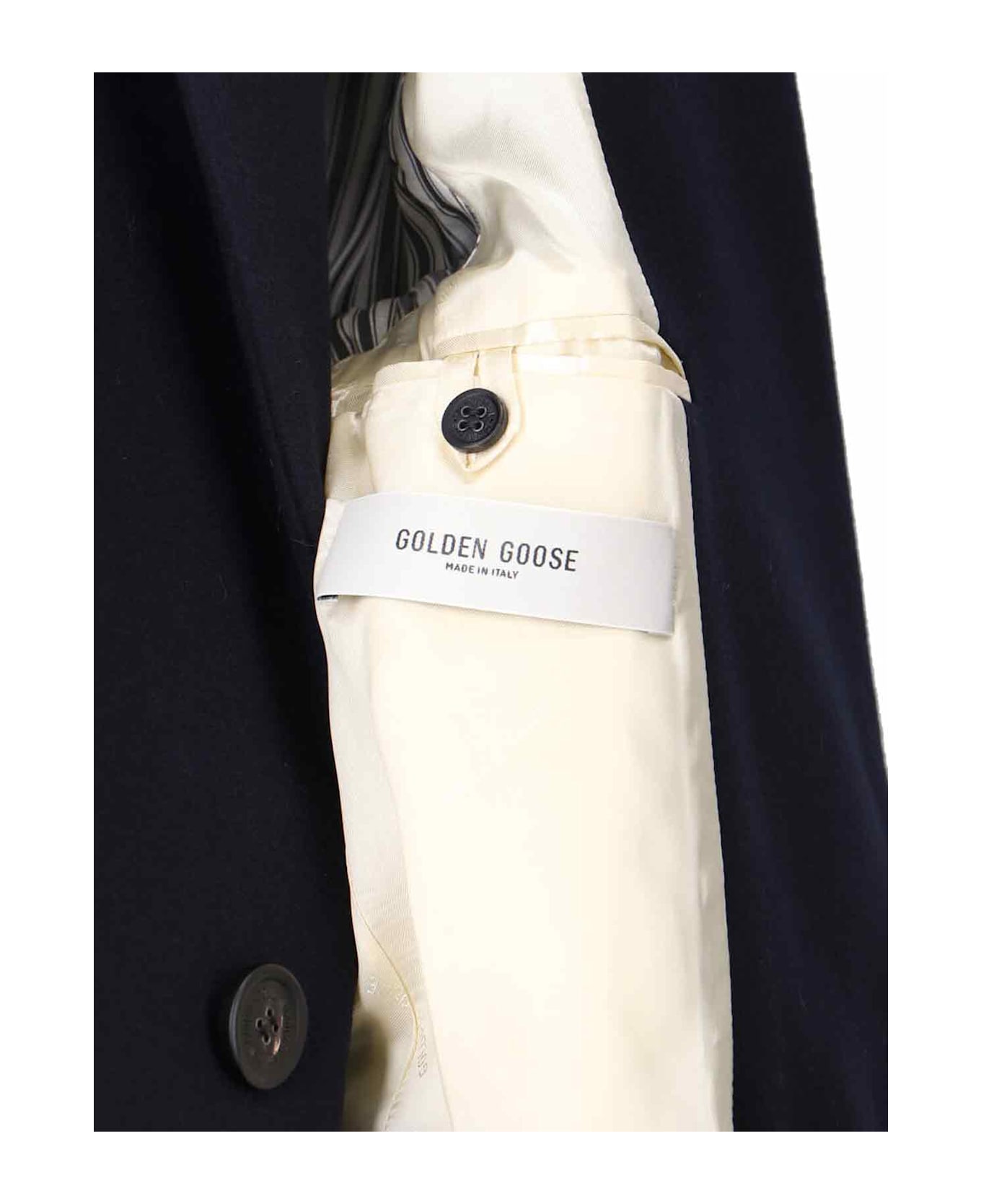 Golden Goose Virgin Wool Blend Coat - Blue