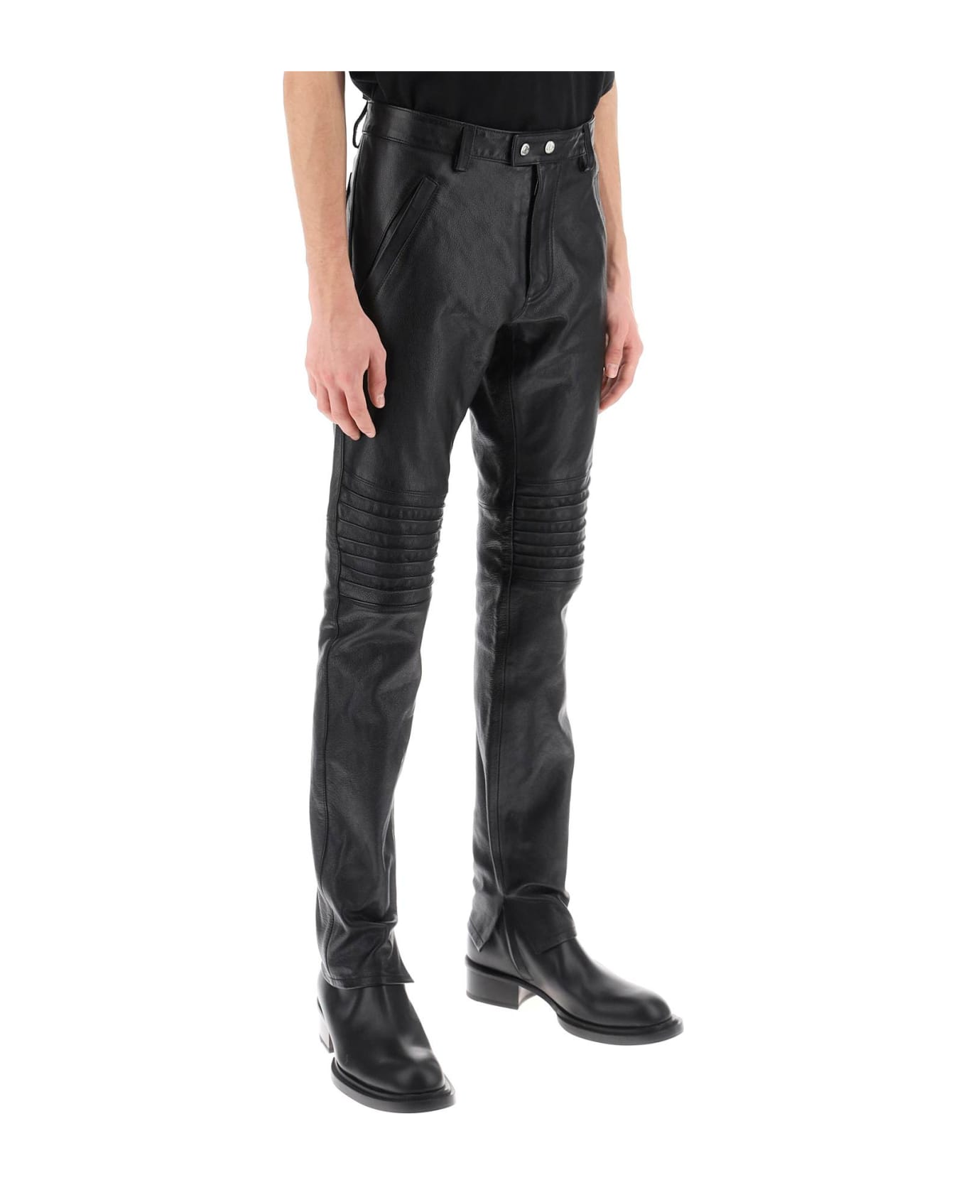 Dsquared2 Rider Leather Pants - BLACK (Black) ボトムス