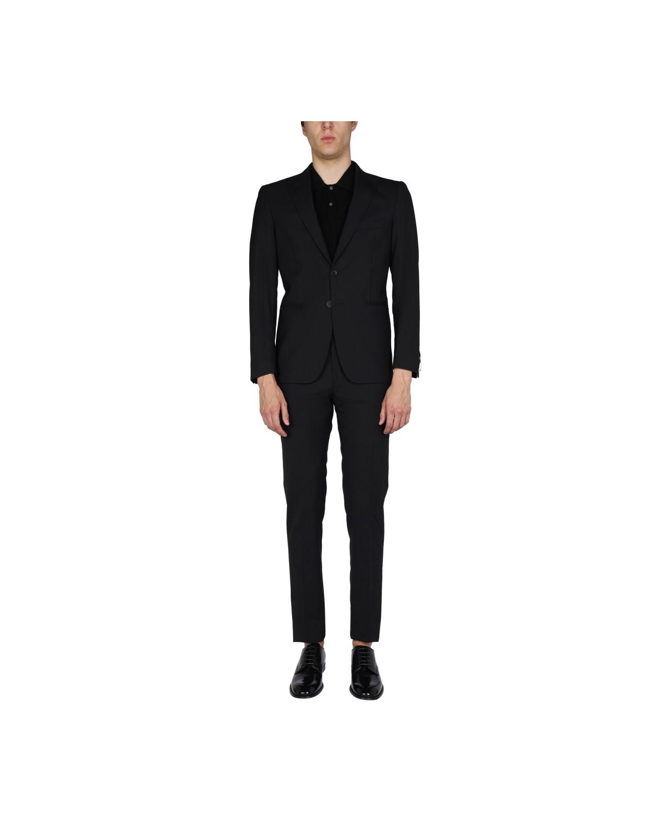 Tonello Wool Cloth Dress - BLACK スーツ