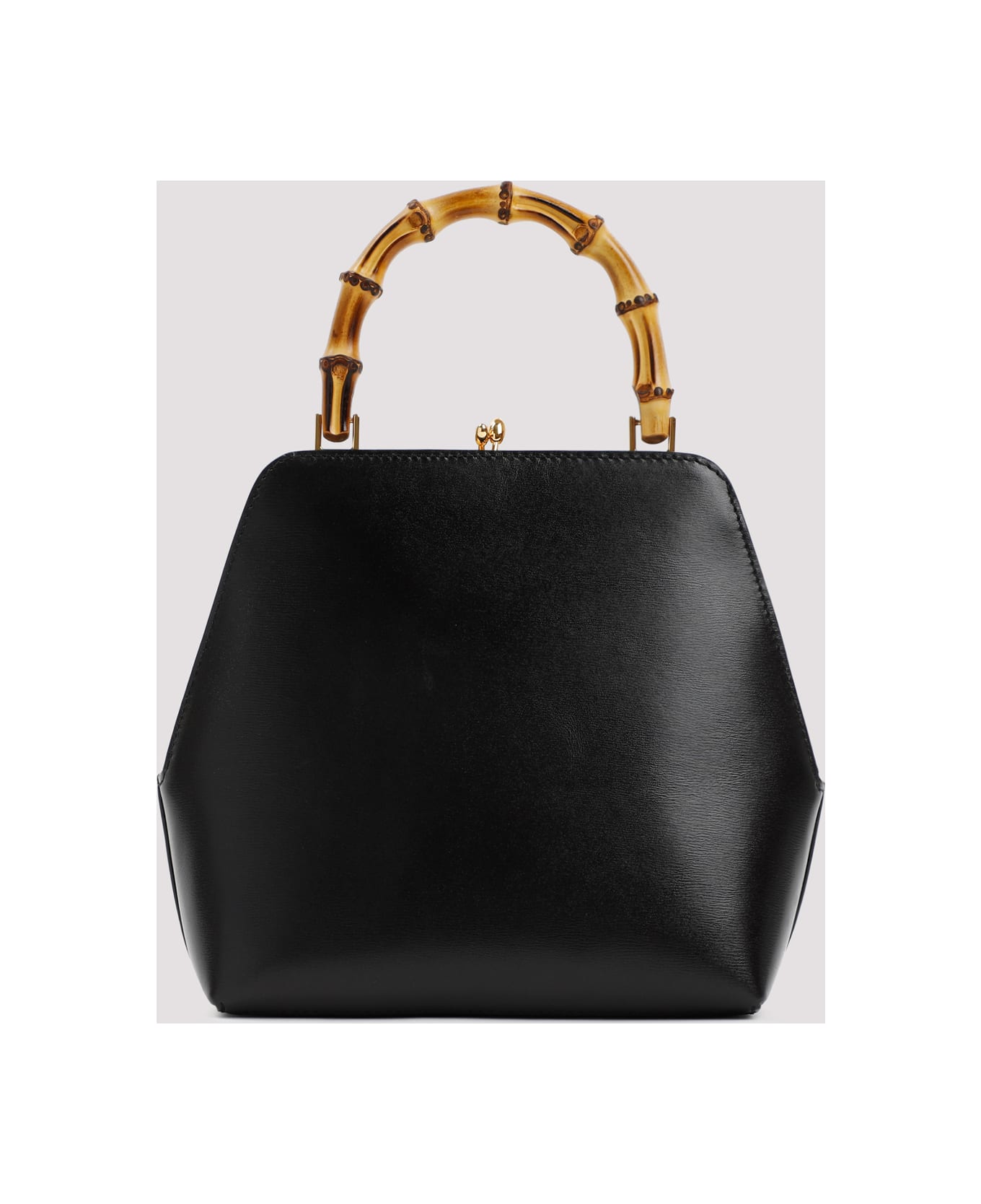 Jil Sander Goji Square Sm Bamboo Bag - Black Natural