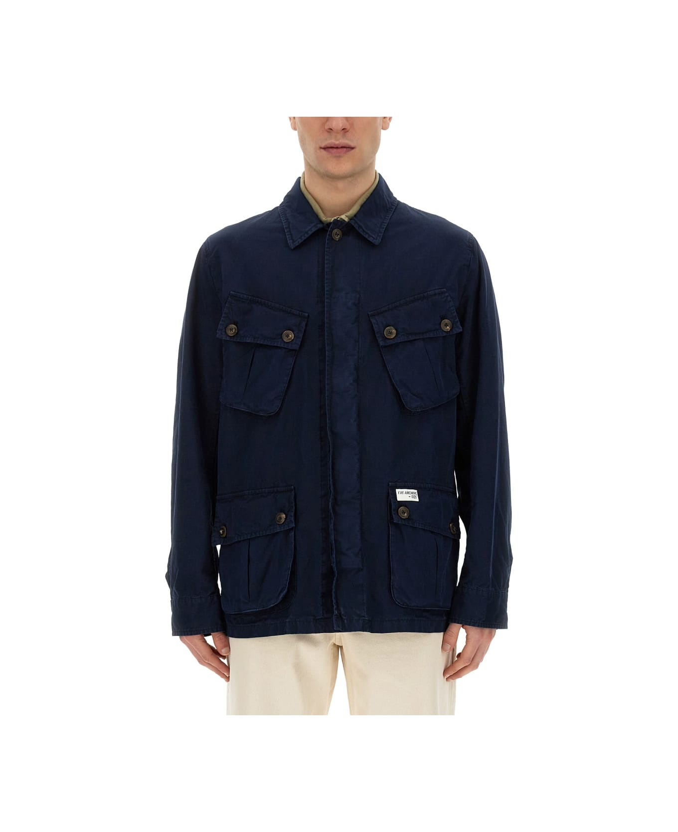 Fay Cotton Jacket Jacket - BLUE