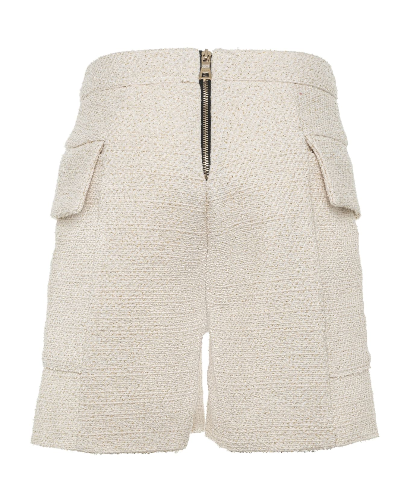 Balmain Bouclé Shorts - Cream