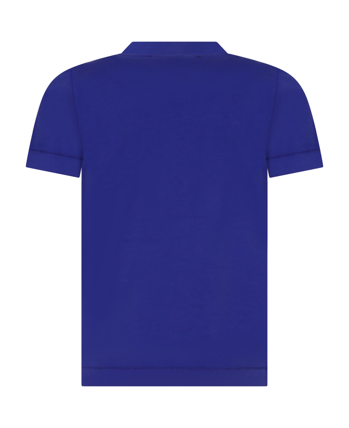 Stone Island Junior Light Blue T-shirt For Boy With Logo - Light Blue