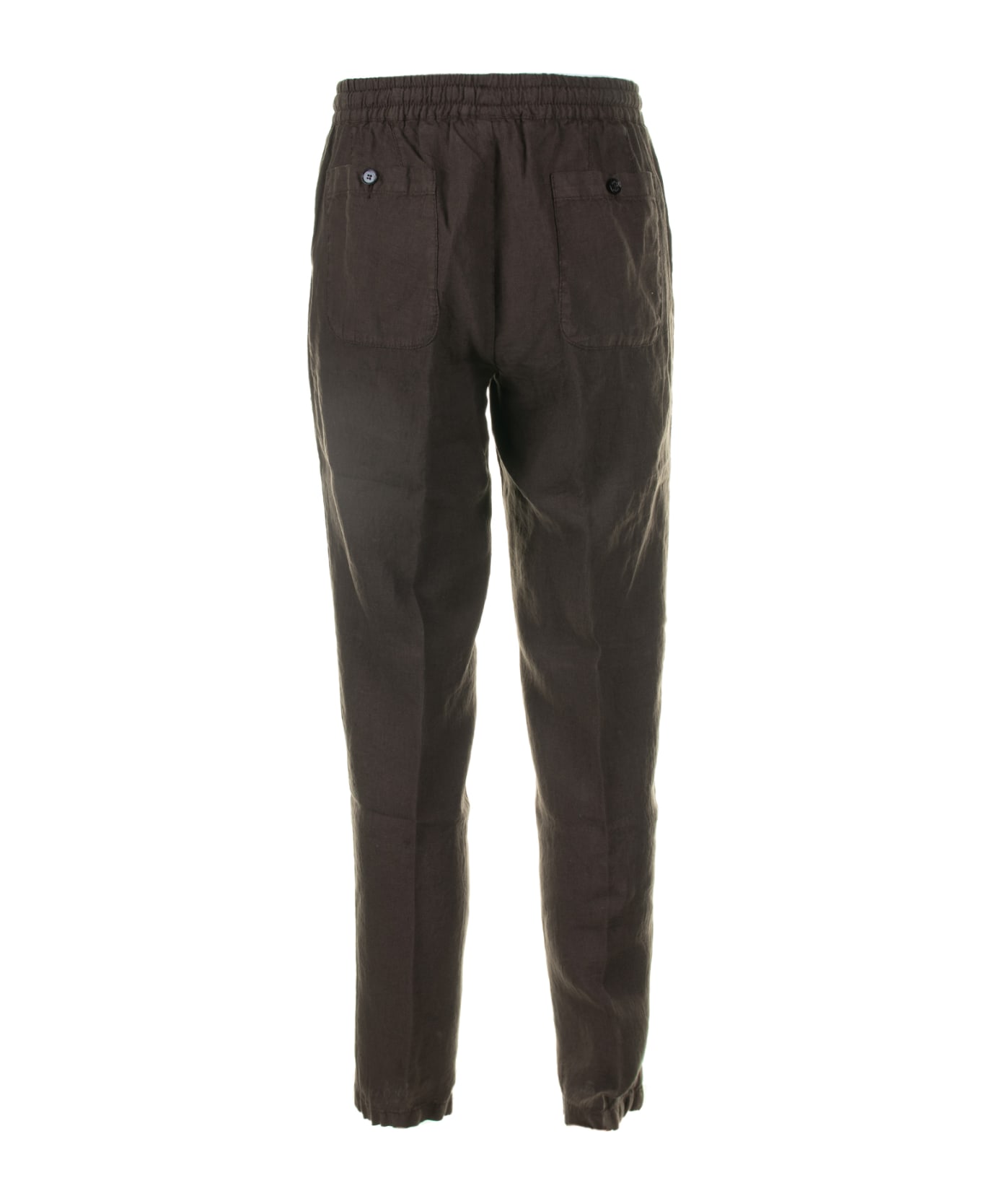 Altea Brown Linen Trousers With Drawstring - T.MORO スウェットパンツ