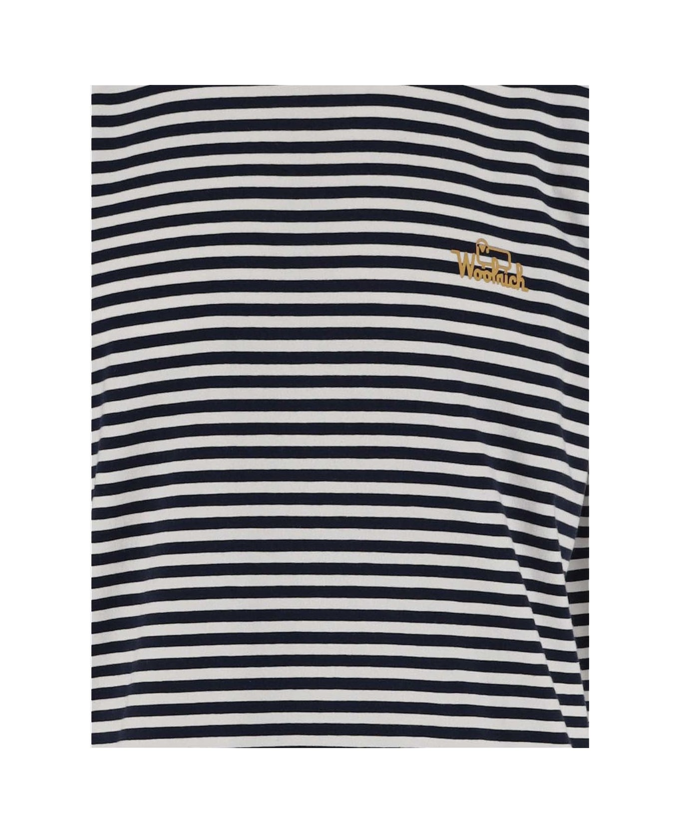 Woolrich Stretch Cotton T-shirt With Striped Pattern - Red シャツ