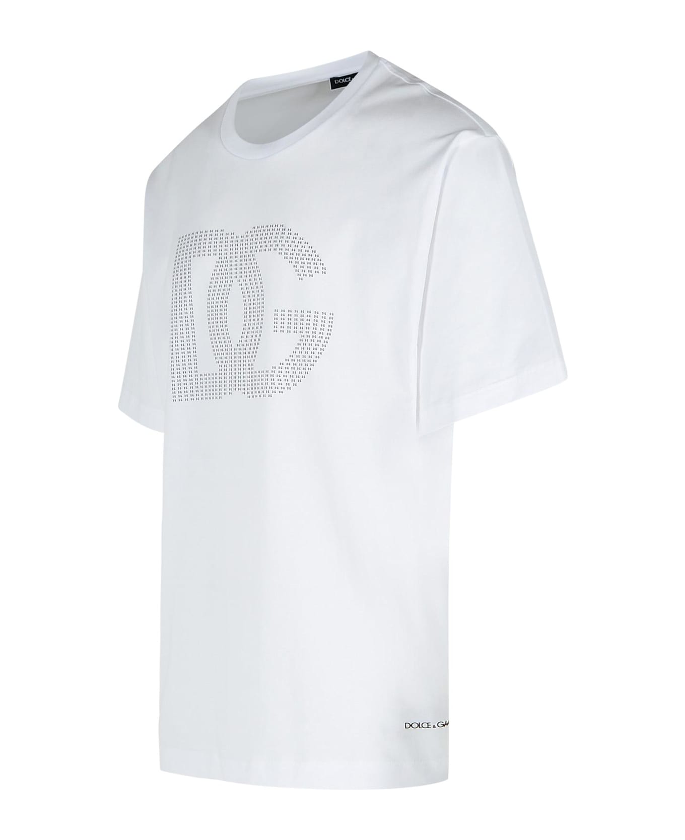 Dolce 
Gabbana White Cotton T-shirt - Bianco Ottico