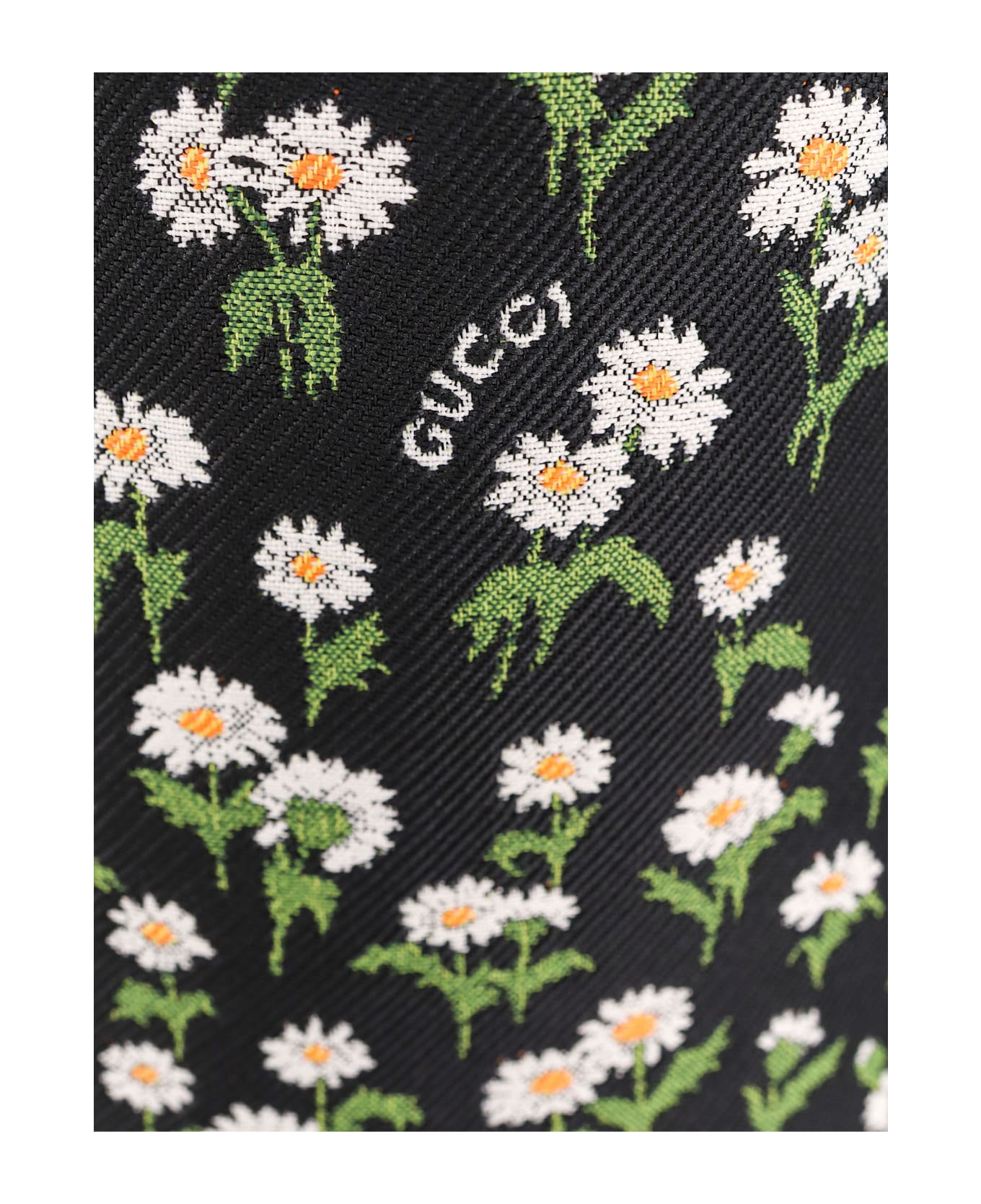 Gucci Crêpe Jacquard Midi Skirt With Floral Pattern - Black