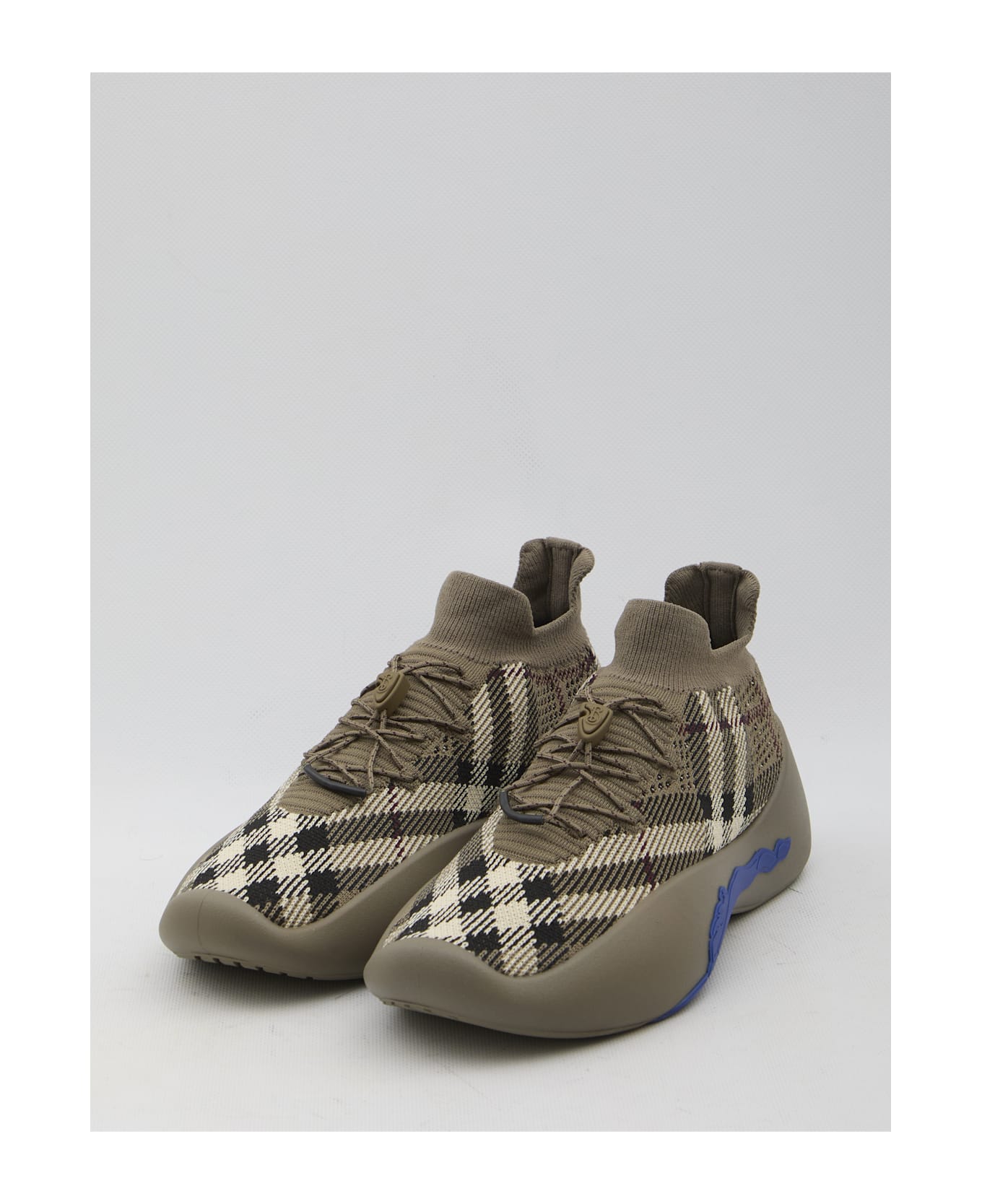 Burberry Check Knit Neptune Sneakers