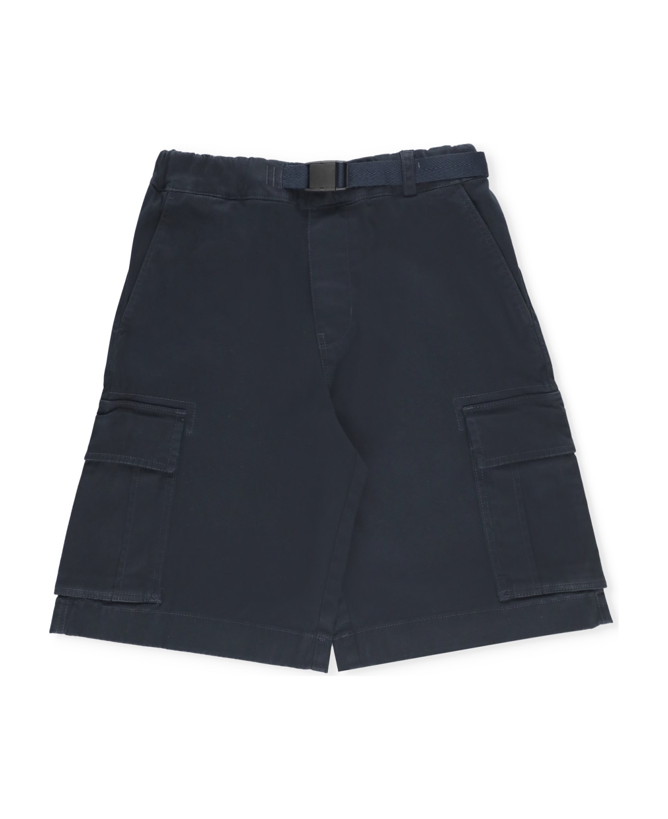 Woolrich Cotton Cargo Bermuda Shorts - Blue