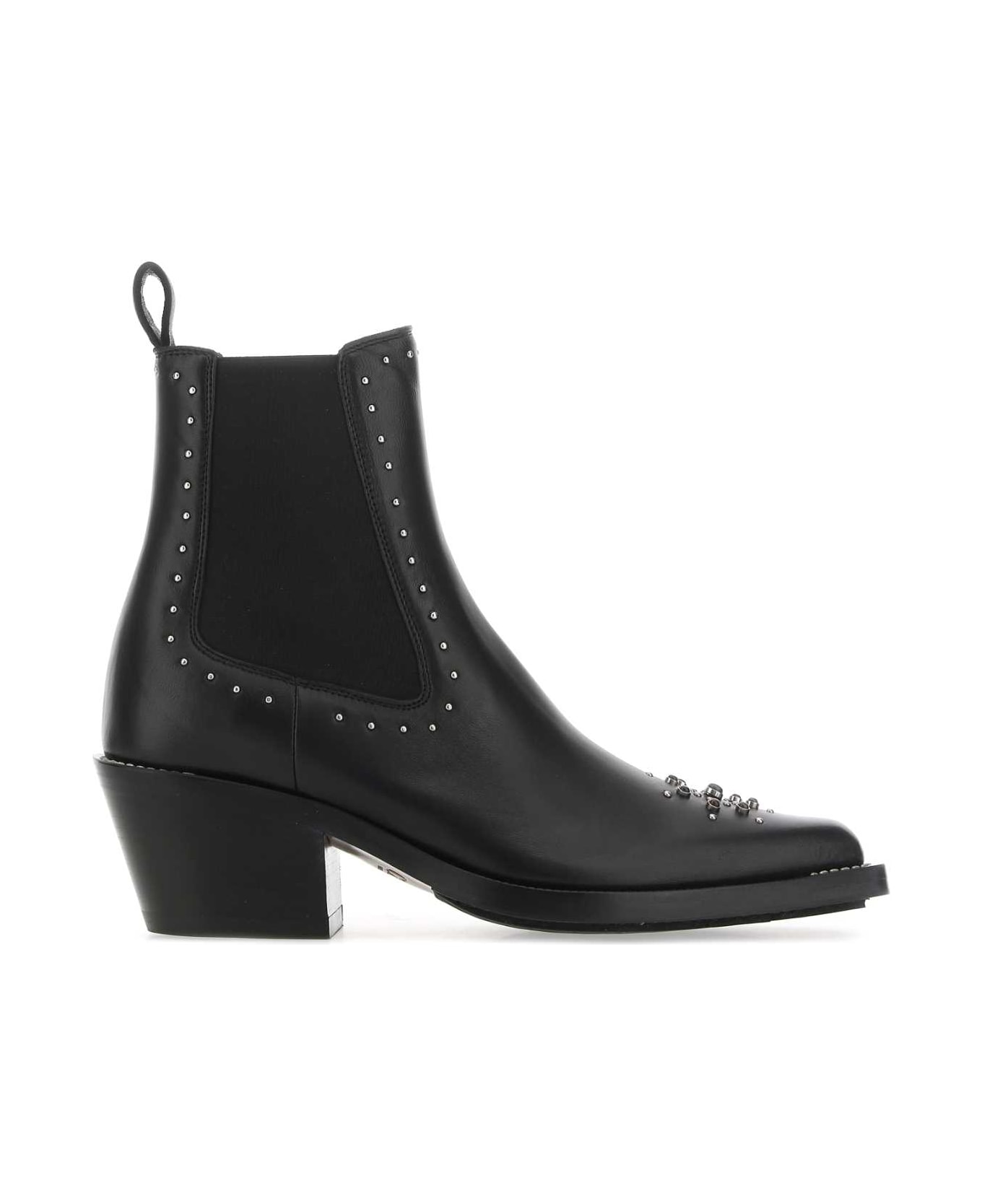 Chloé Black Leather Nellie Ankle Boots - 001 ブーツ