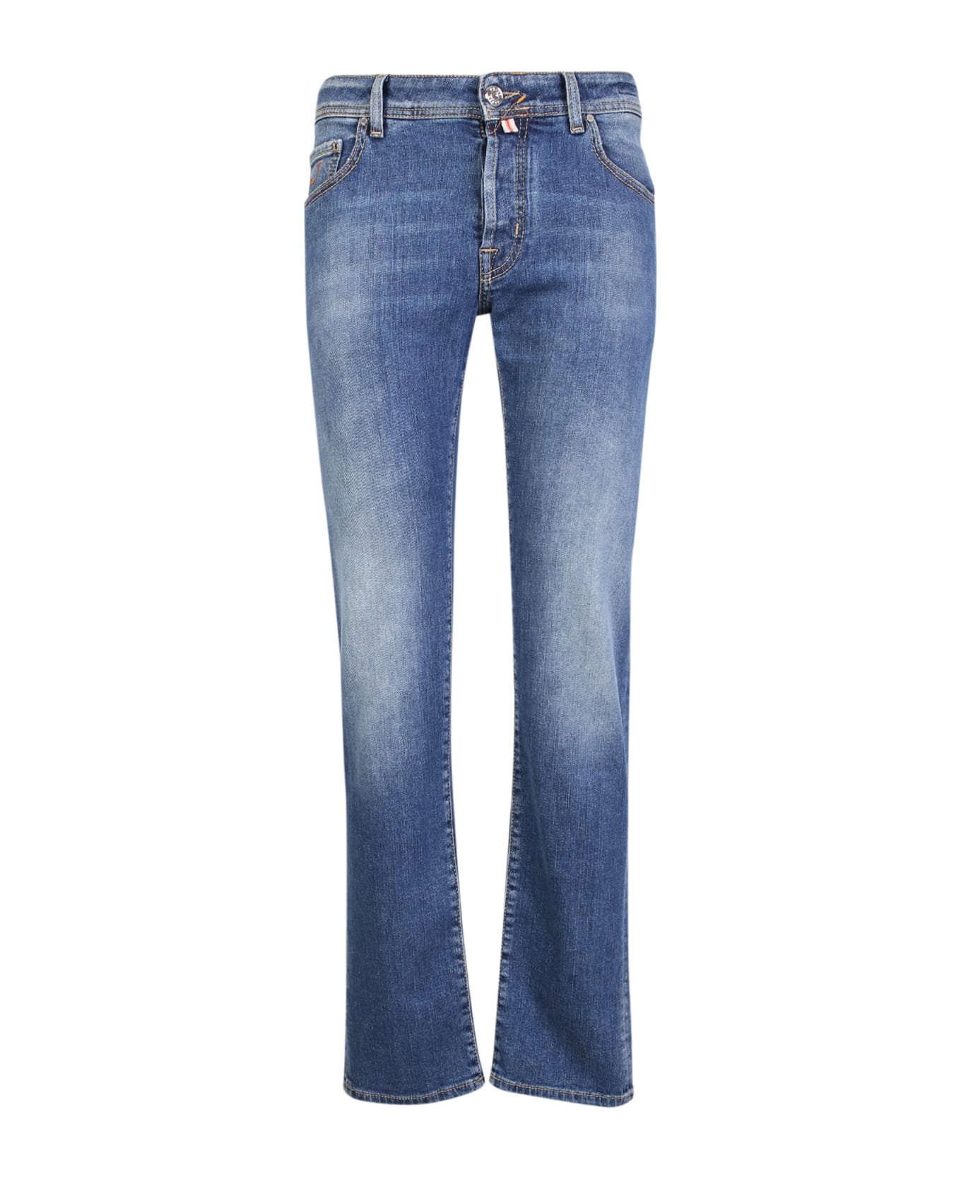 Jacob Cohen Nick Slim 5-pocket Blue Denim Jeans - Blue