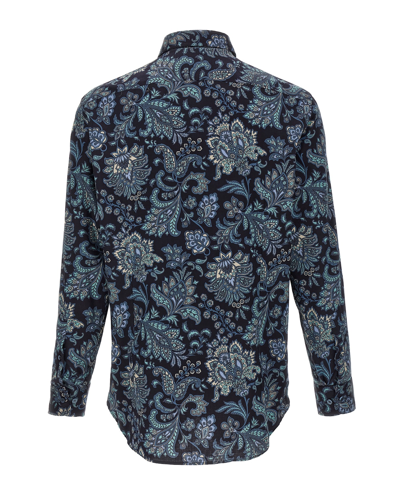 Etro Floral Paisley Cotton Shirt - Blue