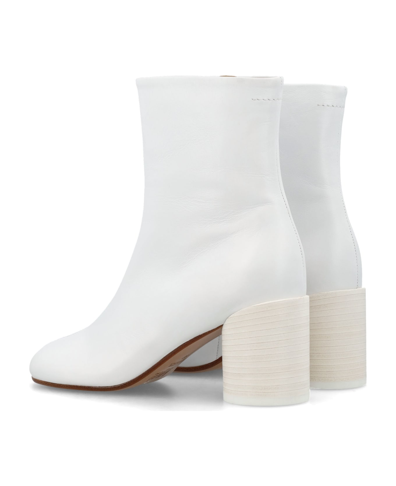 MM6 Maison Margiela Anatomic Ankle Boots - Bright White