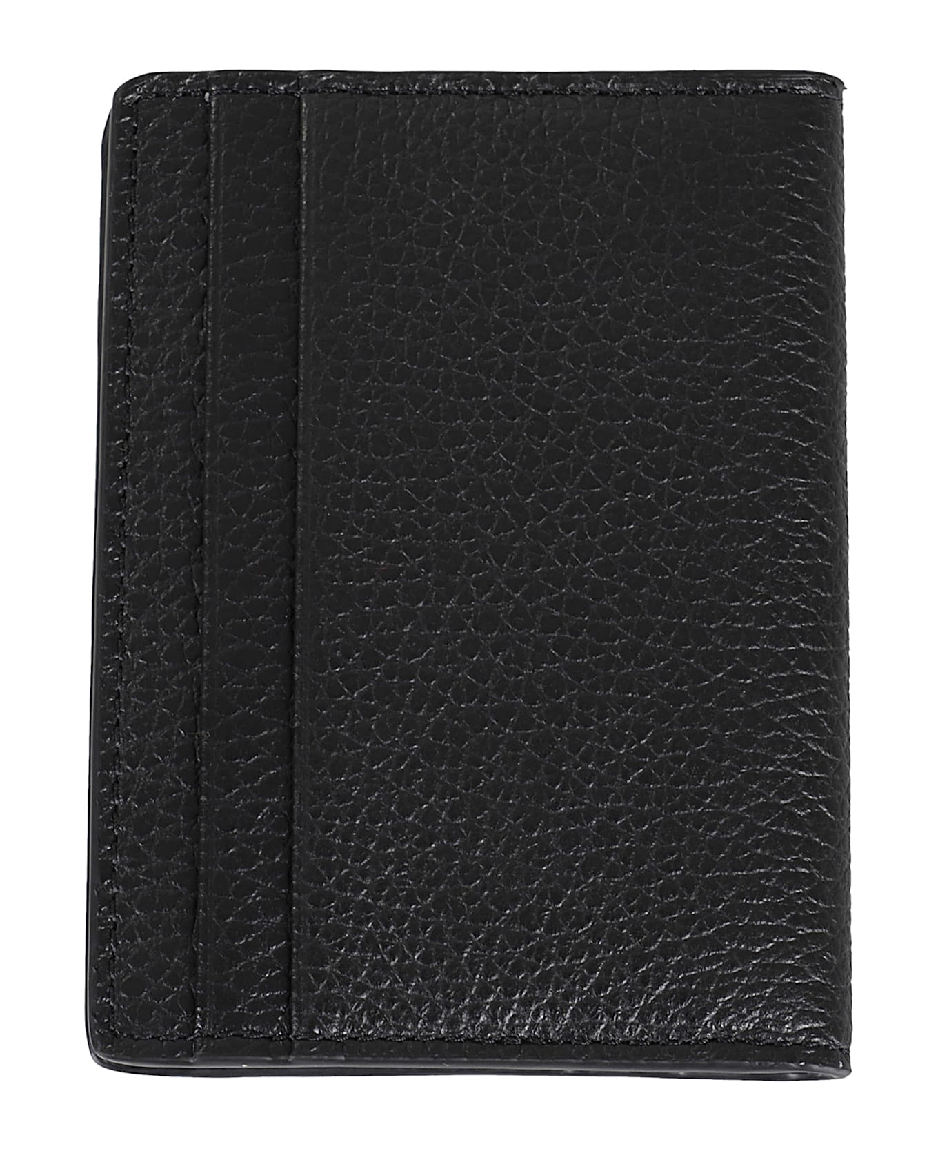 Orciani Portacarte A Libro Micron In Pelle - Nero