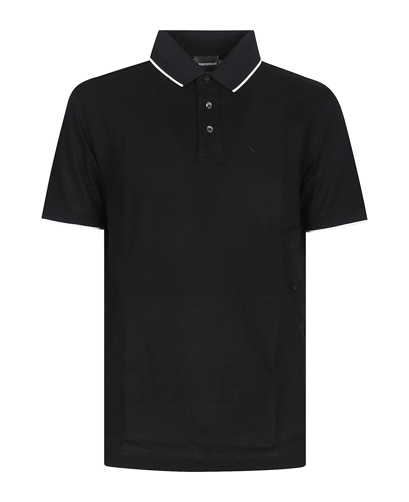 Emporio Armani Short Sleeve Polo Shirt - Nero
