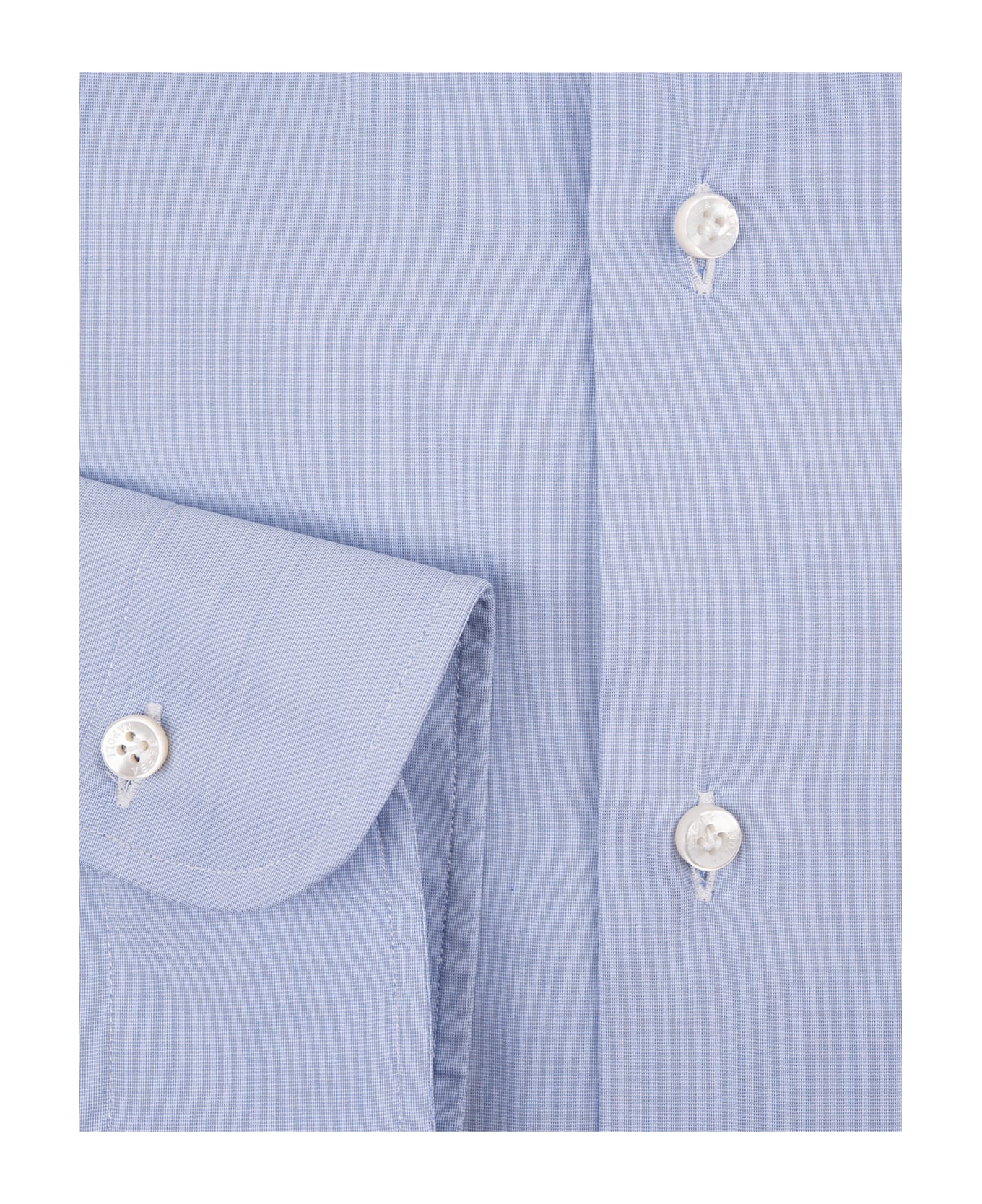 Barba Napoli Light Blue Cotton Blend Shirt