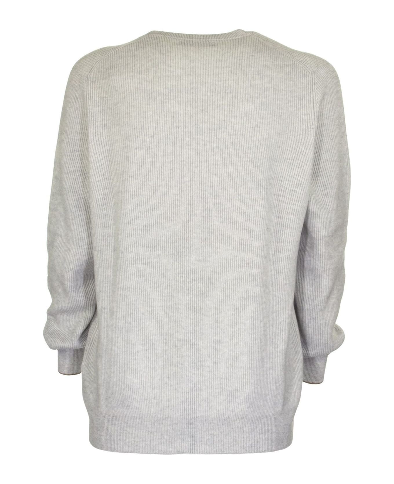 Brunello Cucinelli Cashmere Sweater Round Neck - Grey