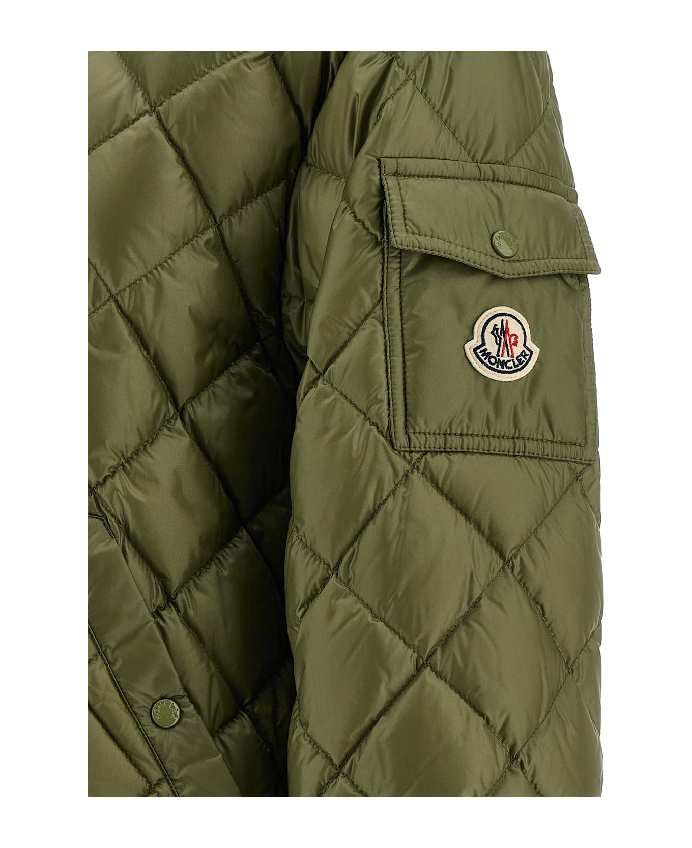 Moncler Diamond Quilting Down Jacket - Green コート＆ジャケット