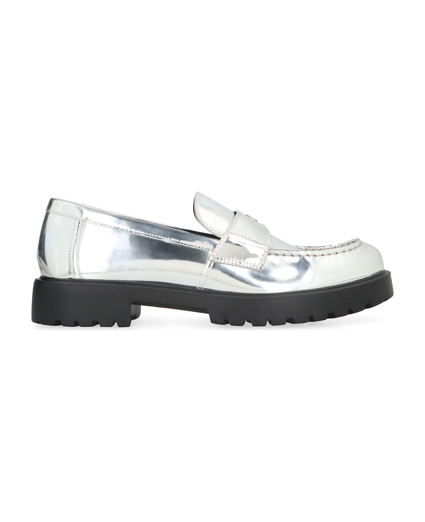 Tory Burch Metallic Eco Leather Loafers - silver