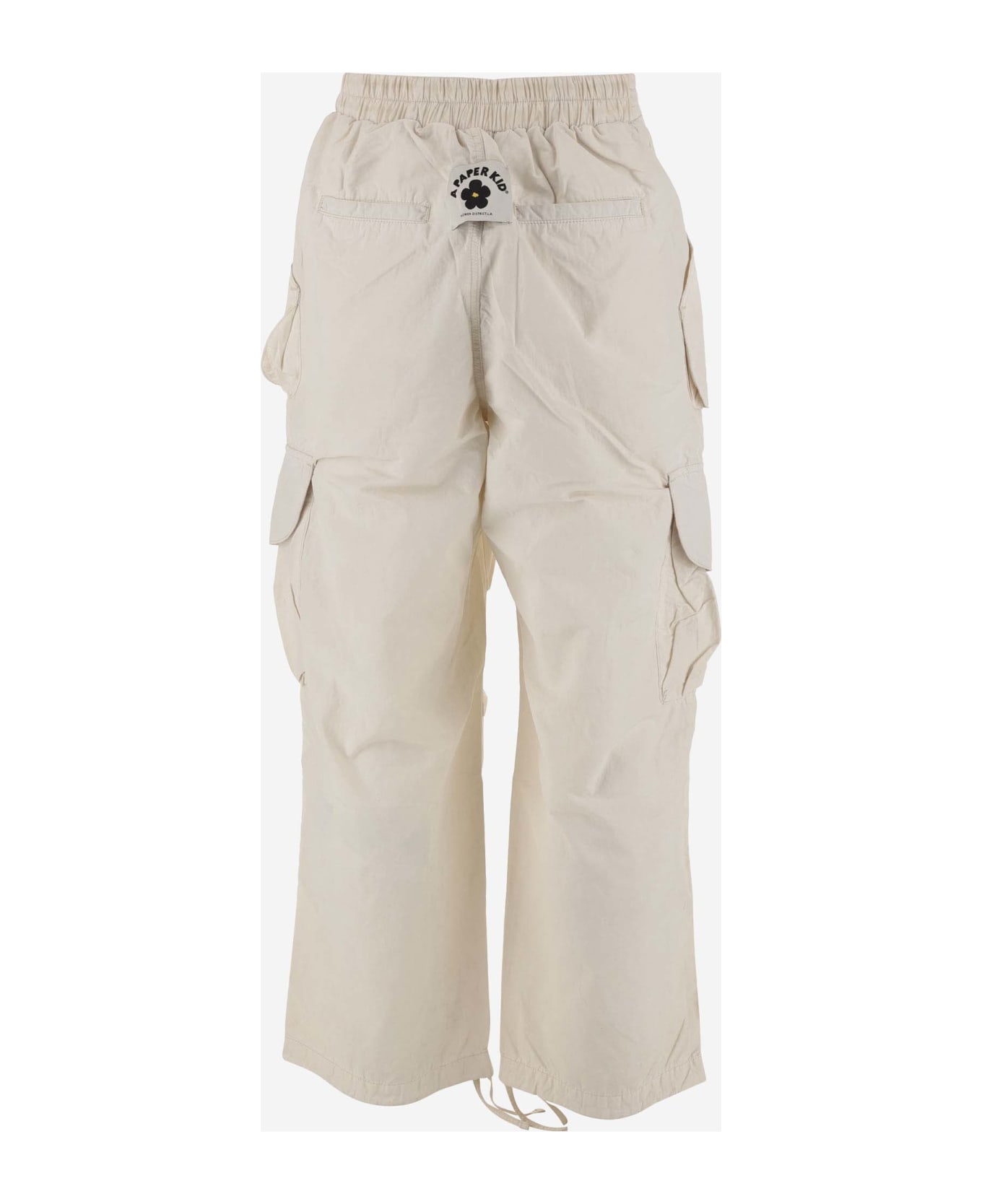 A Paper Kid Cotton Blend Cargo Pants - Beige