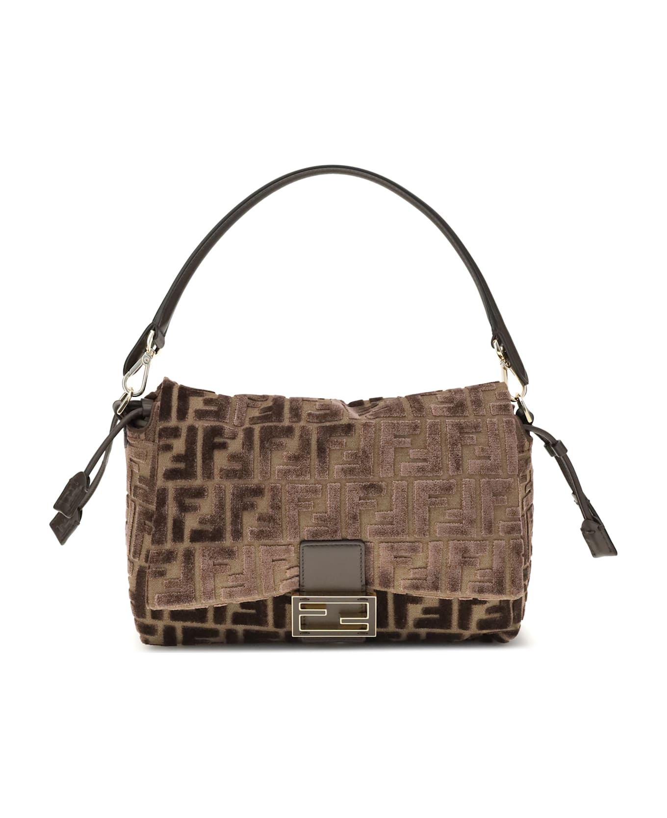Fendi Medium Mamma Baguette Shoulder Bag - BROWN