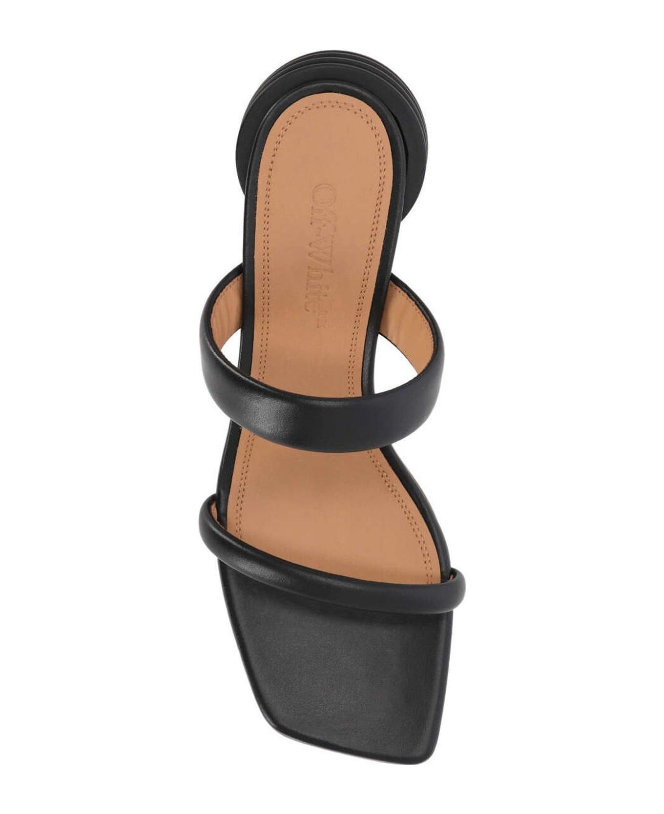 Off-White Square-toe Heeled Sandals - BLACK サンダル
