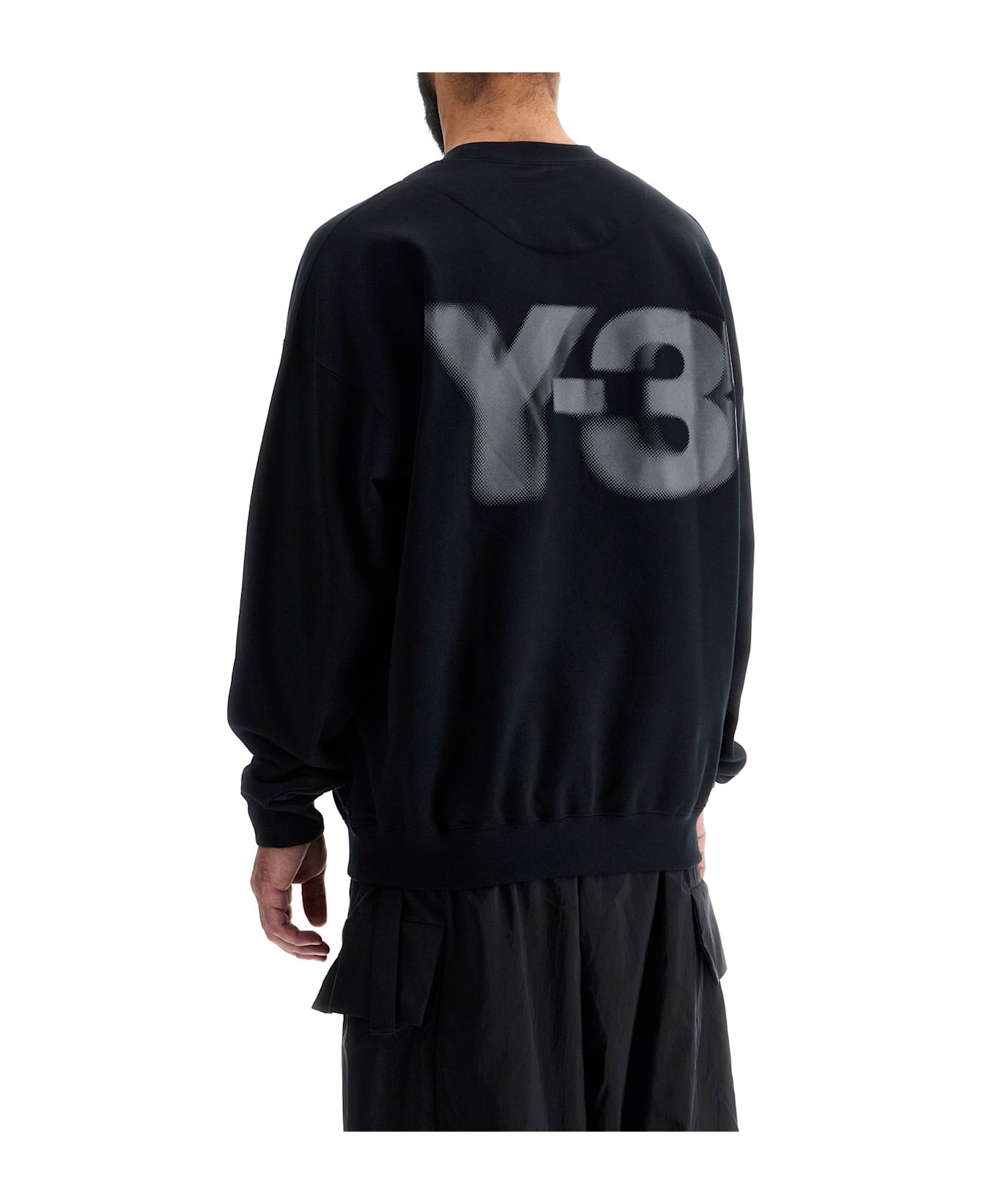 Y-3 Oversized Branded Sweat - BLACK (Black)