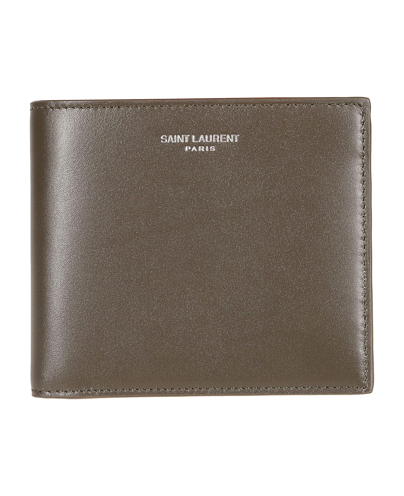 Saint Laurent Top Logo Bifold Wallet - LIGHT MUSK