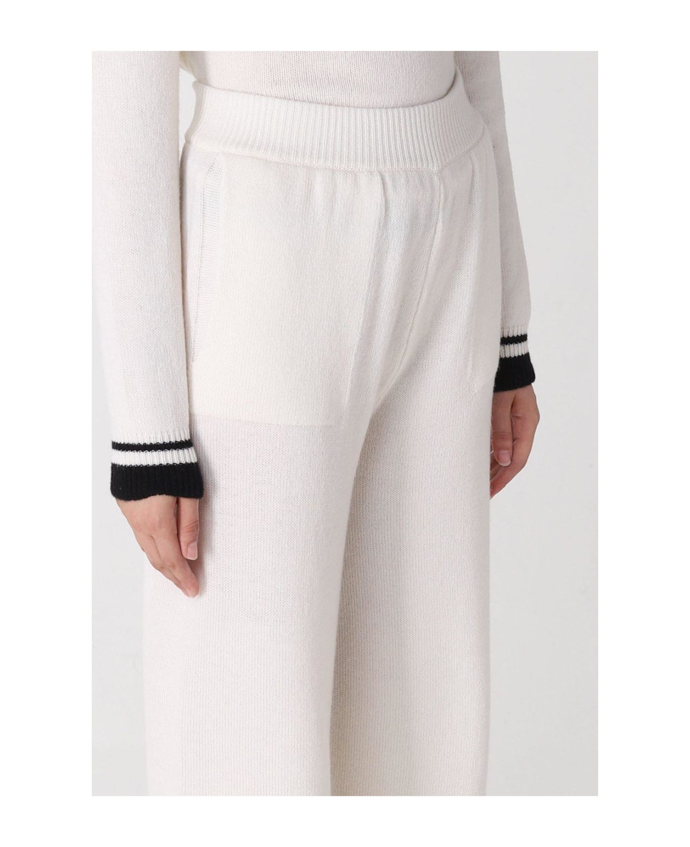 MSGM Elasticated Waistband Wide-leg Knitted Trousers ボトムス