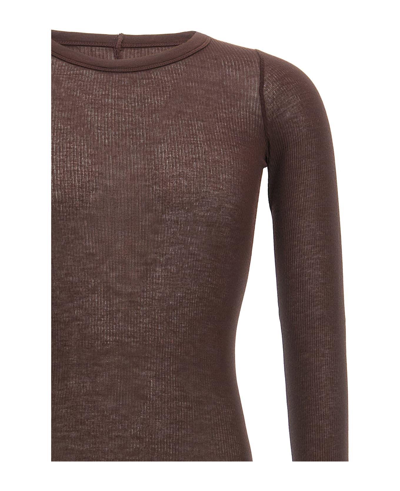 Rick Owens 
rib
 T-shirt - Brown