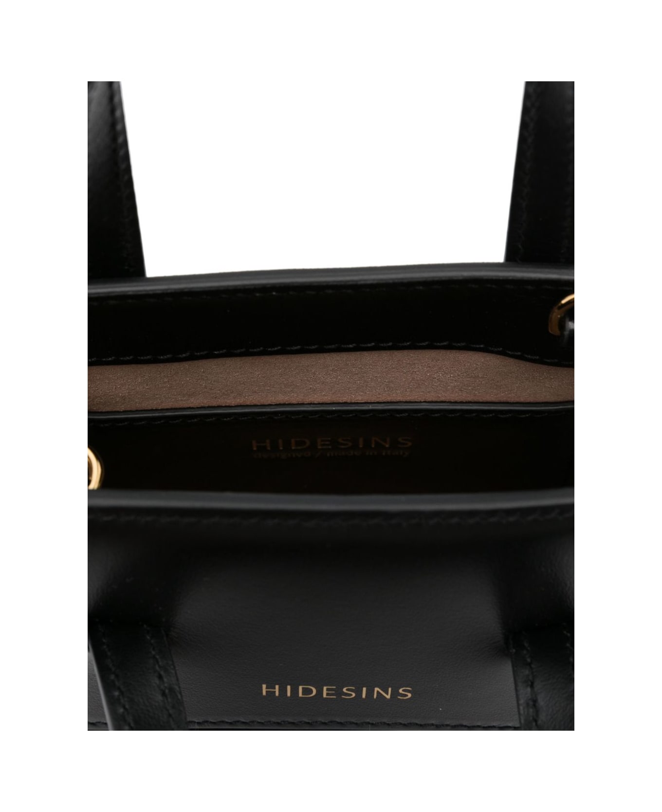 Hidesins Flap Leather Mini Bag - Black