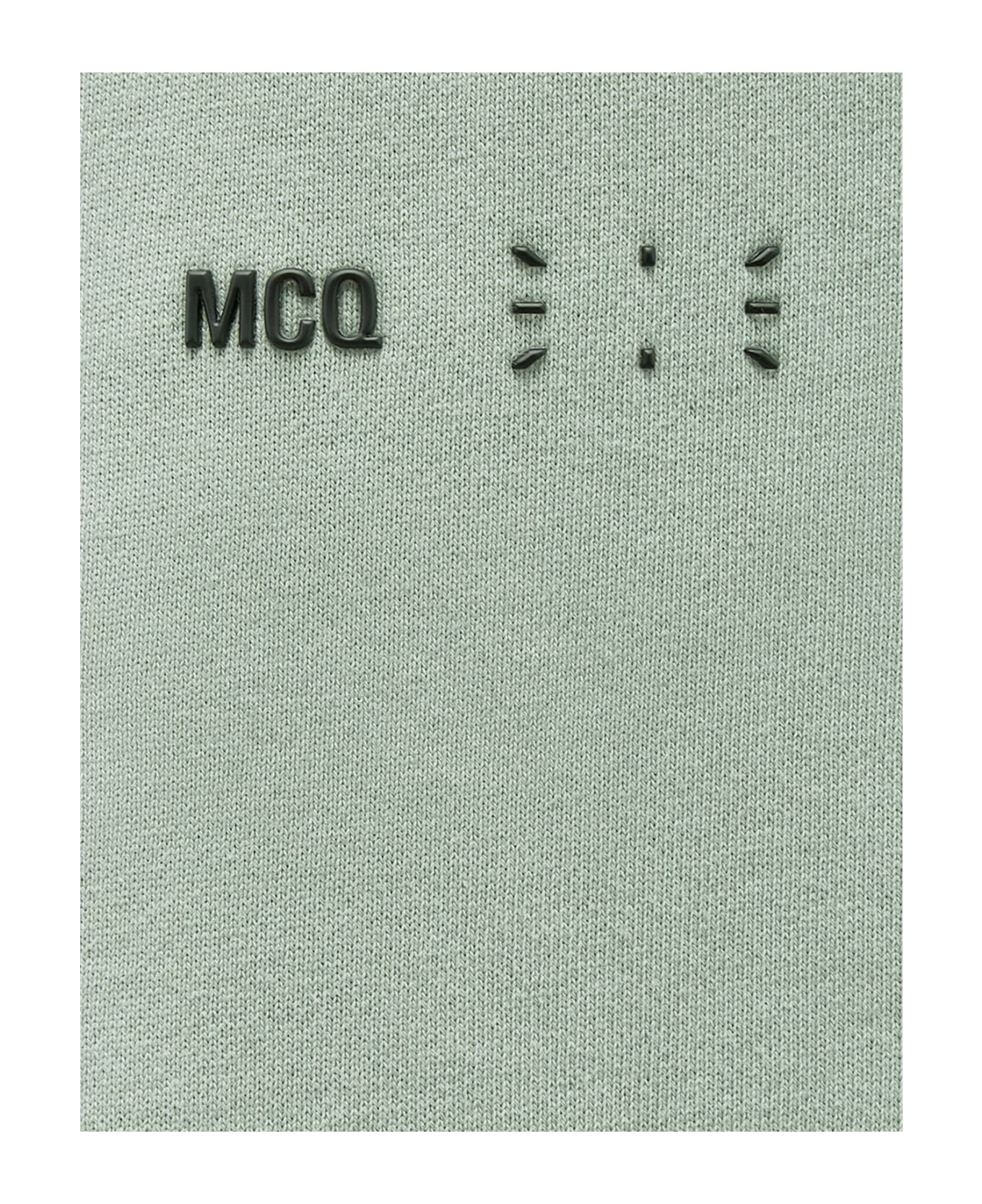 McQ Alexander McQueen Woman Light Green Joggers With Logo - Overcast