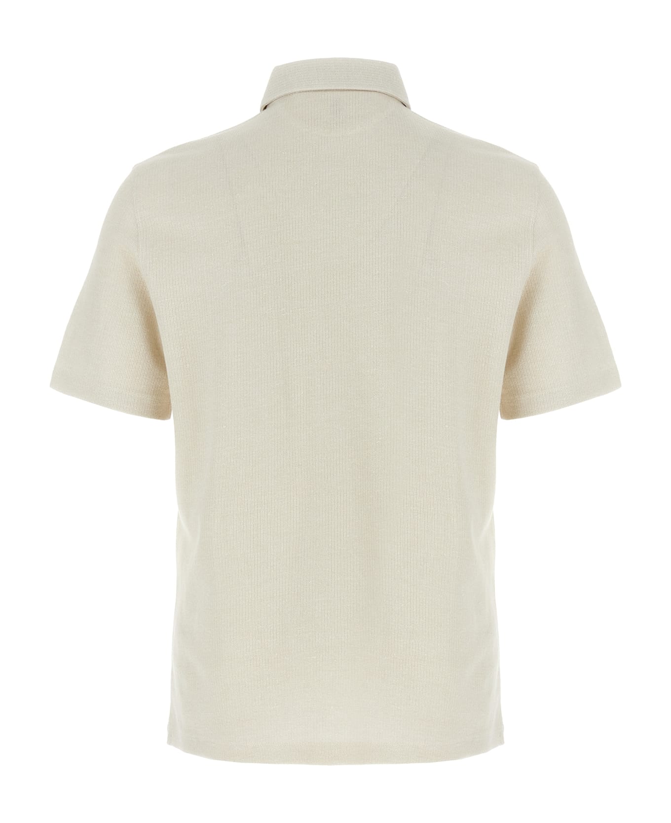 Brunello Cucinelli Linen Cotton Polo Shirt - Beige ポロシャツ