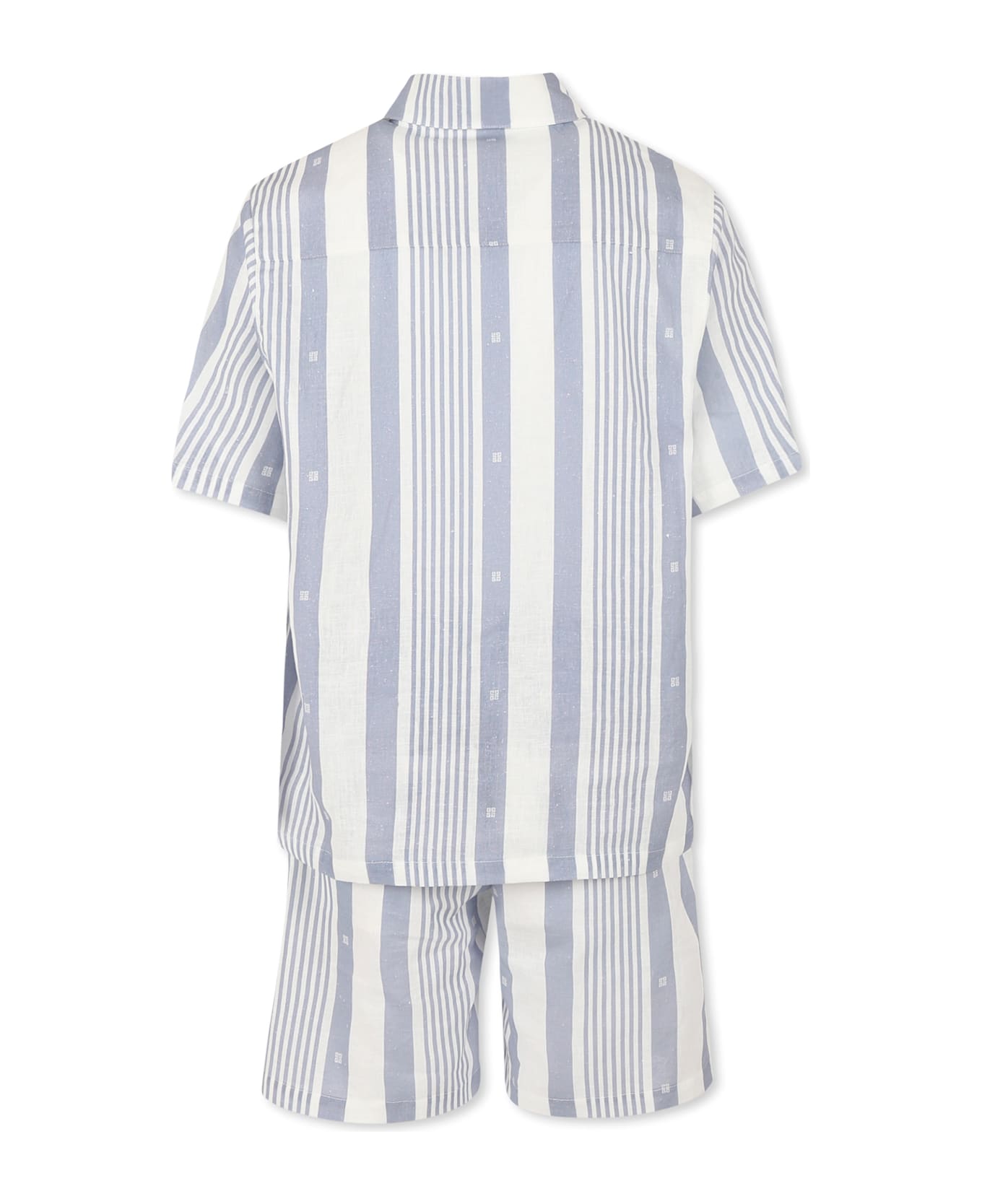 Givenchy Light Blue Suit For Boy With Logo - Light Blue