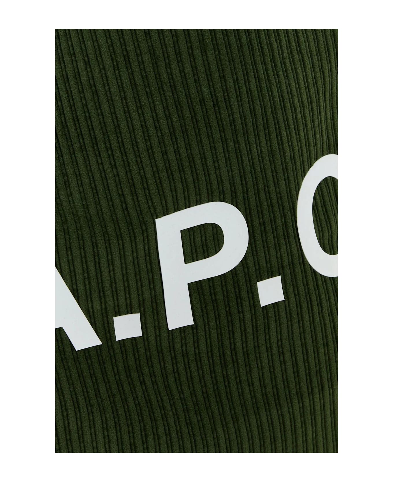 A.P.C. Khaki Corduroy Diane Shopping Bag - Kai Foret