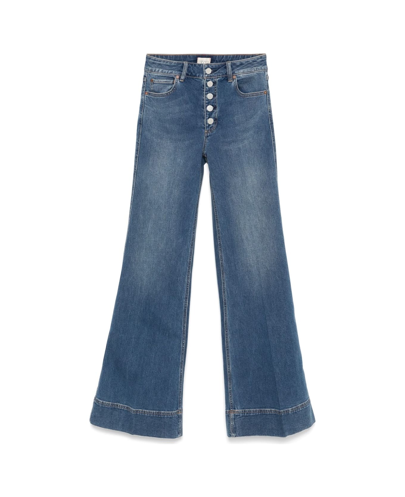 Alice + Olivia Missa Denim Cotton Jeans - Blue
